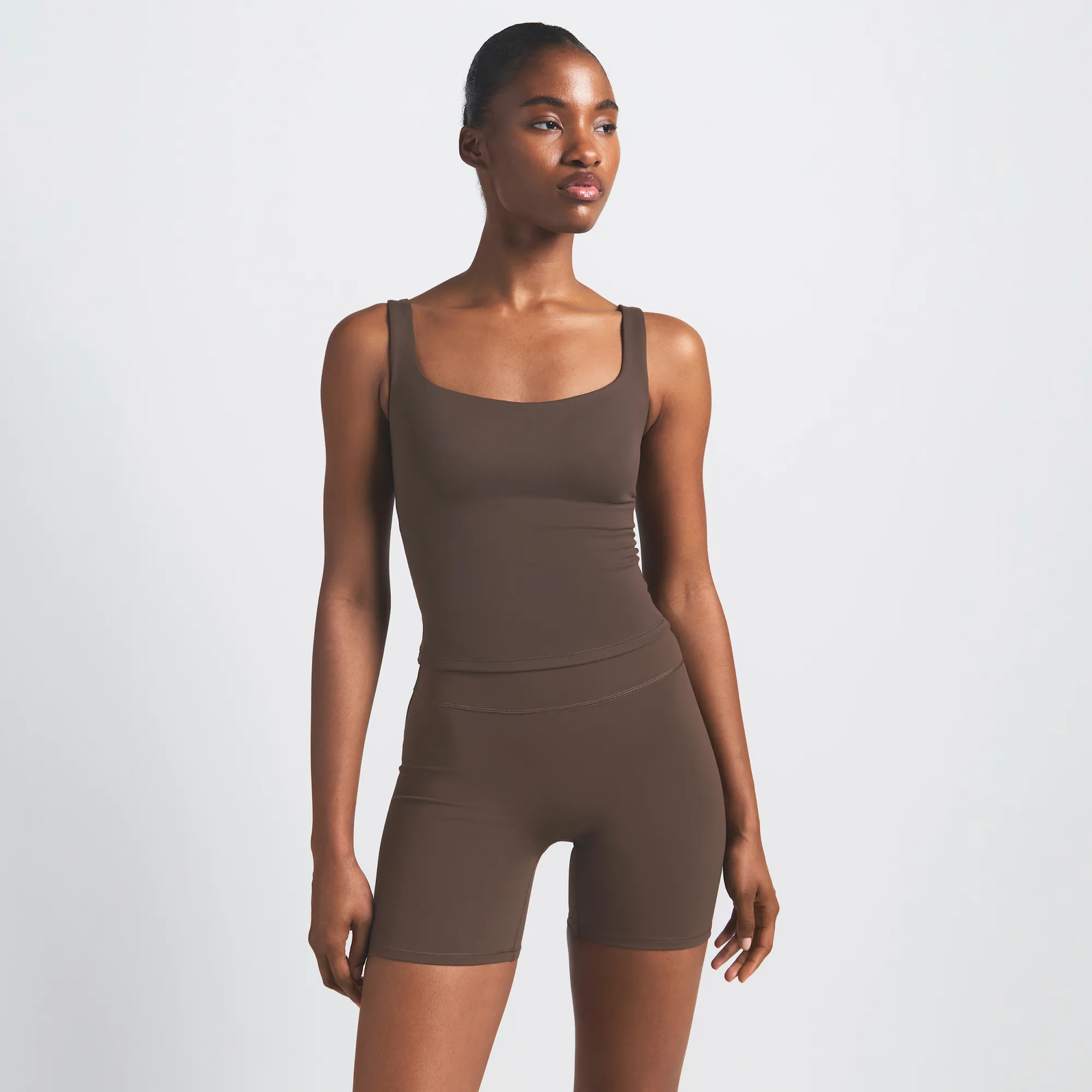 NikeSKIMS Matte Women's Square-Neck Tank Top - Brown