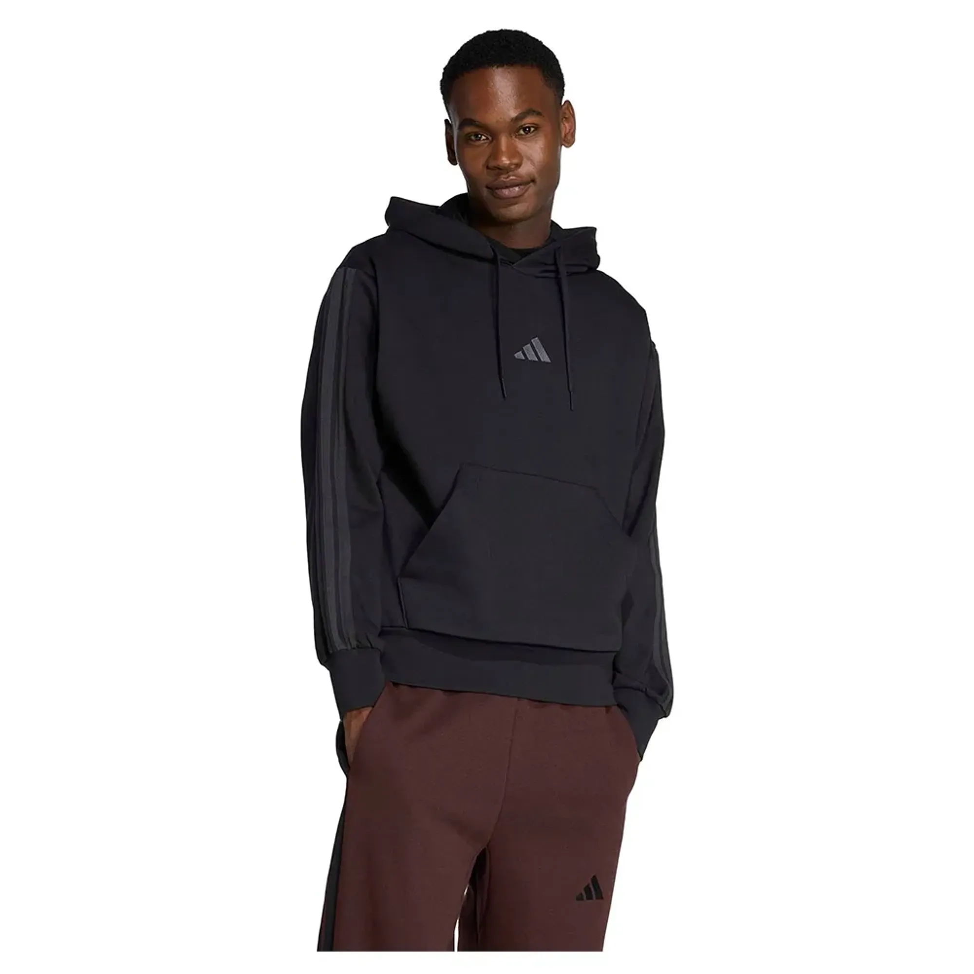 Adidas Essentials 3 Stripes Fleece Hoodie