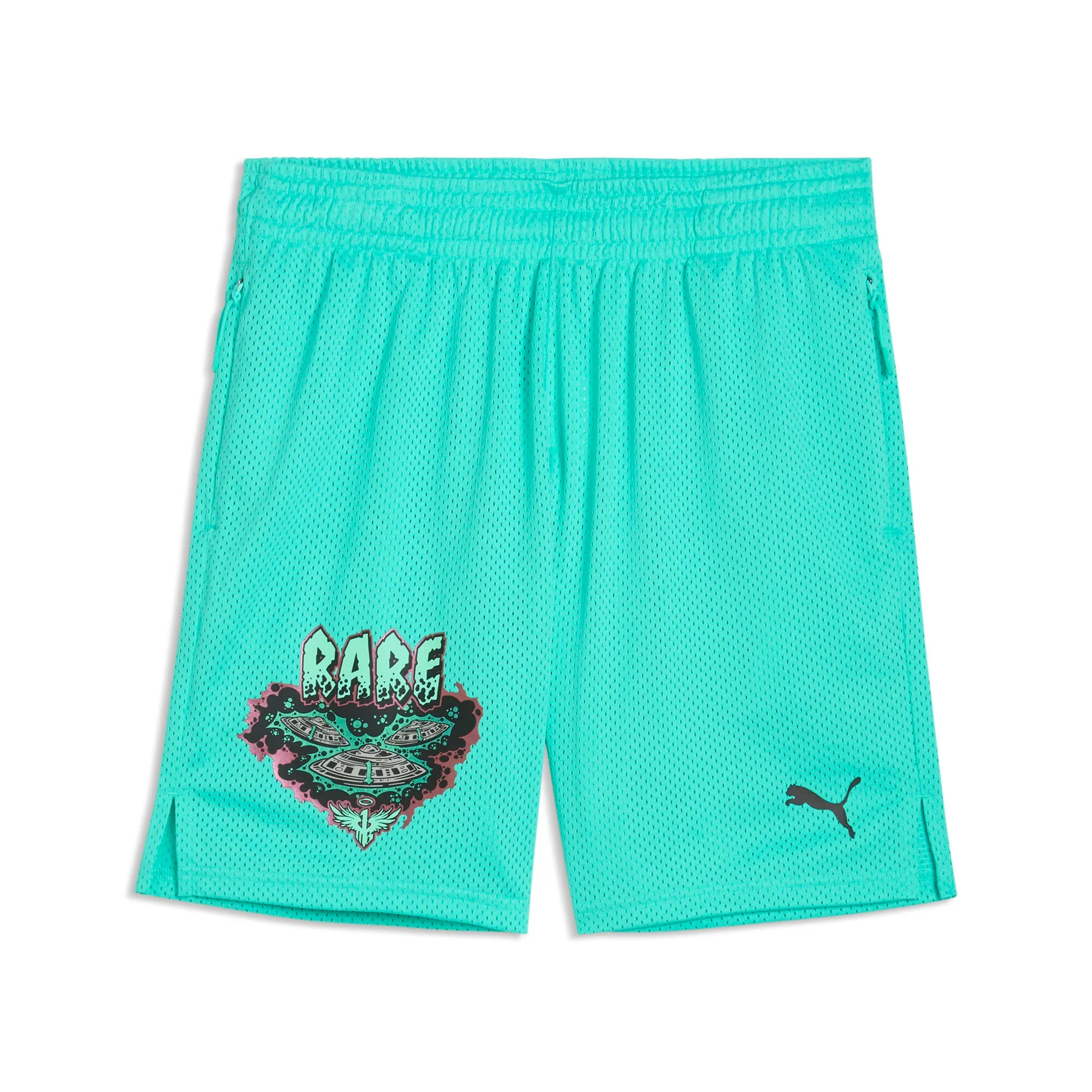 PUMA Melo World Oversized 7" Basketball Shorts Men in Green | Size Large