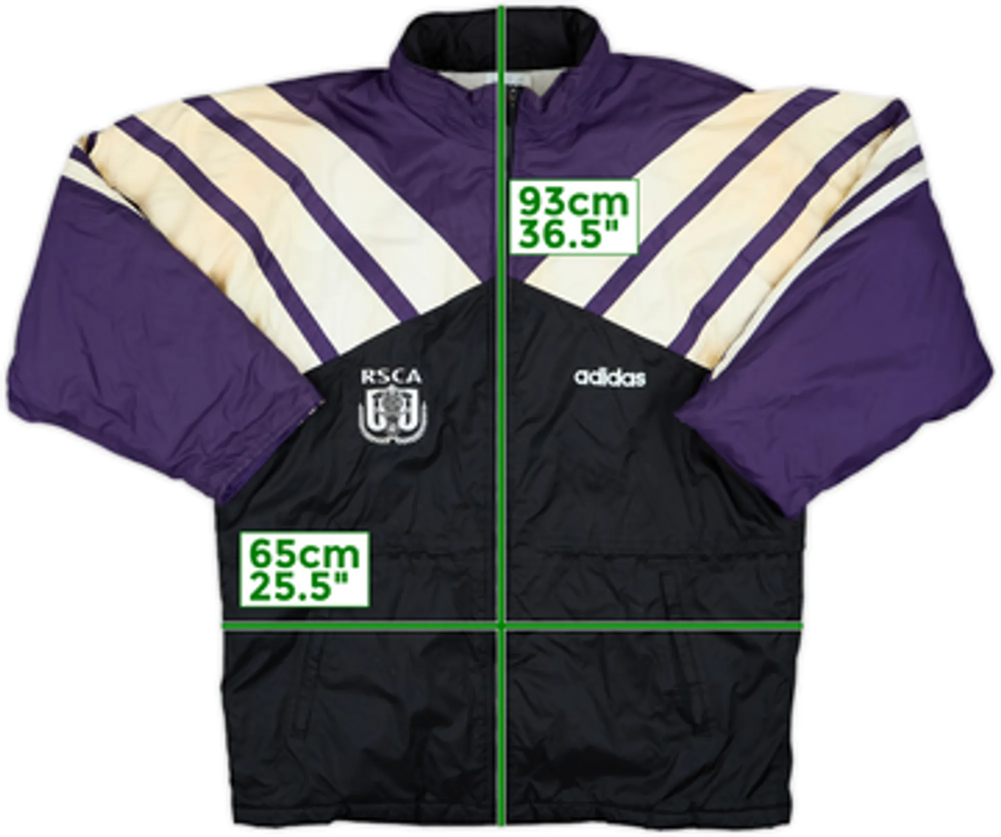 1994-95 Anderlecht adidas Padded Bench Coat - 5/10 - (L/XL)