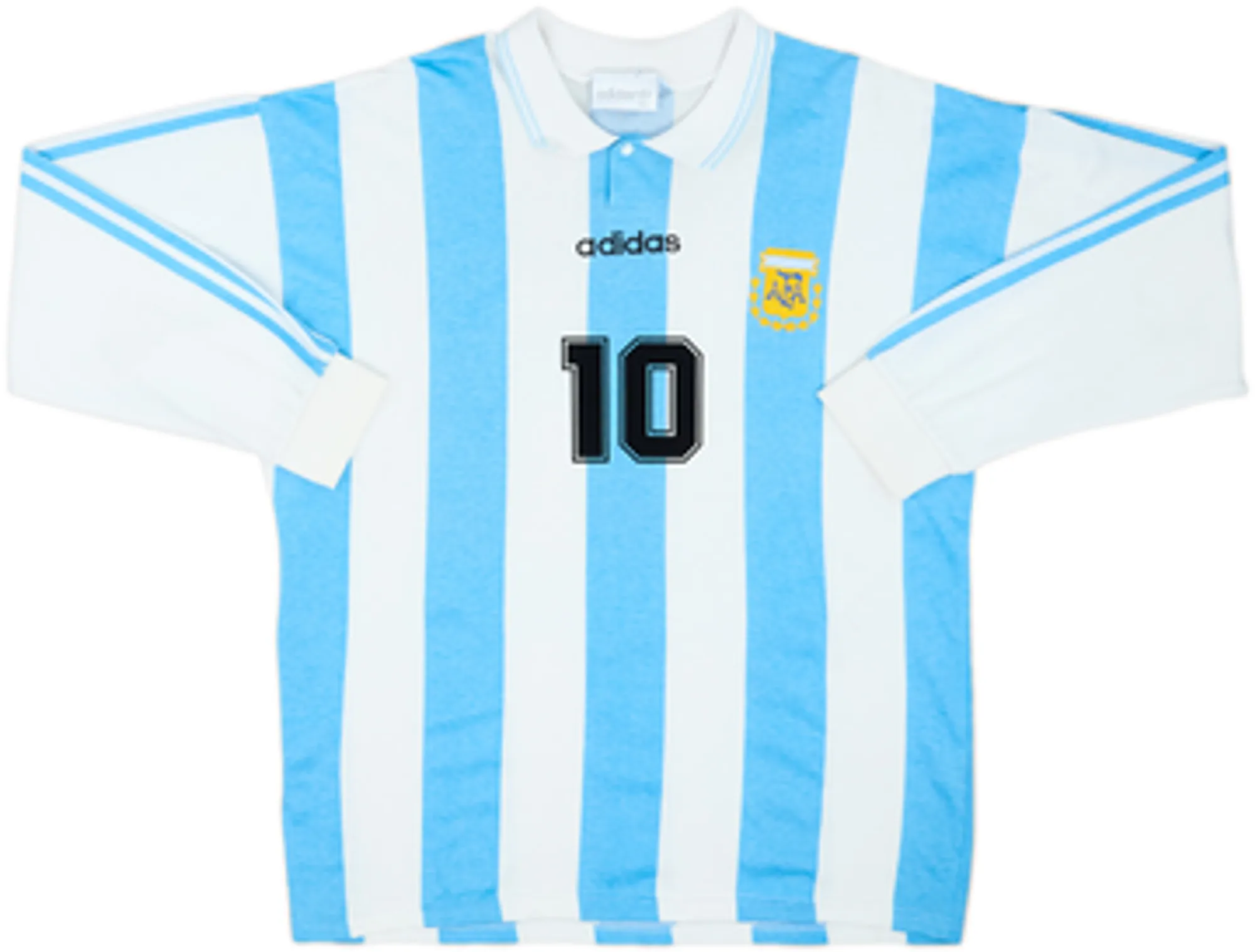 1994 Argentina Home L/S Shirt Maradona #10 - 10/10 - (L)