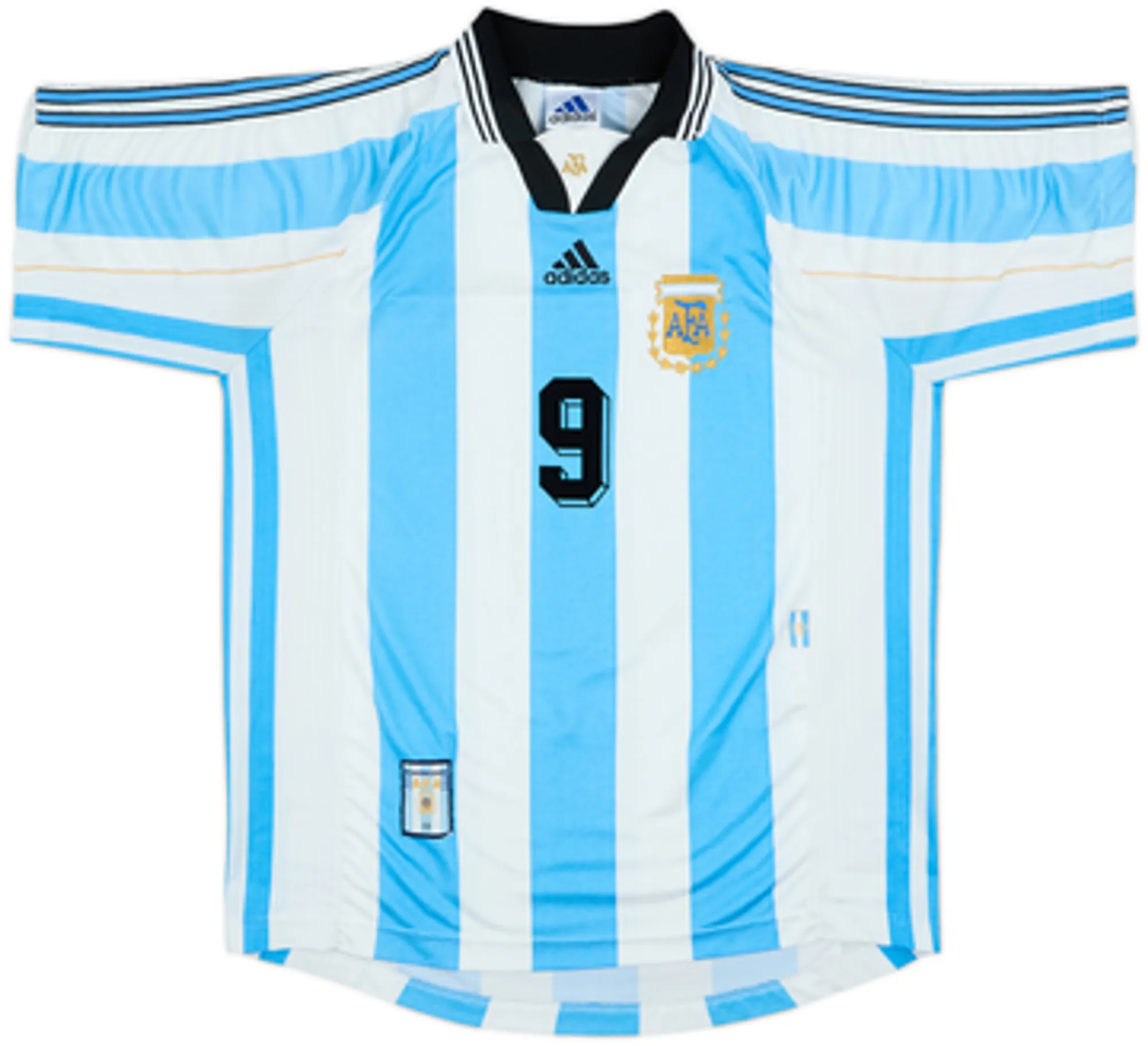 1998-99 Argentina Home Shirt Batistuta #9 - 8/10 - (L)