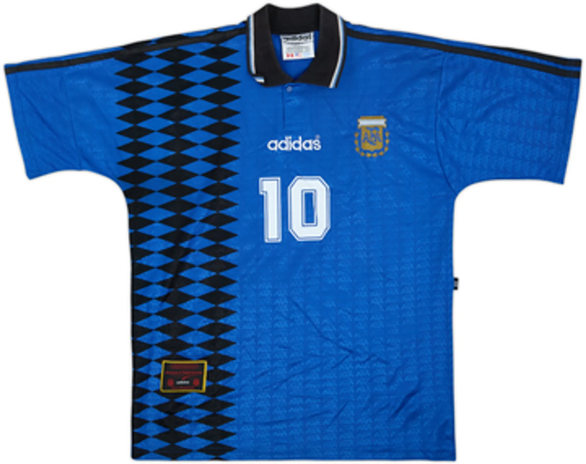 1994-97 Argentina Away Shirt Aimar #10 - 9/10 - (M)