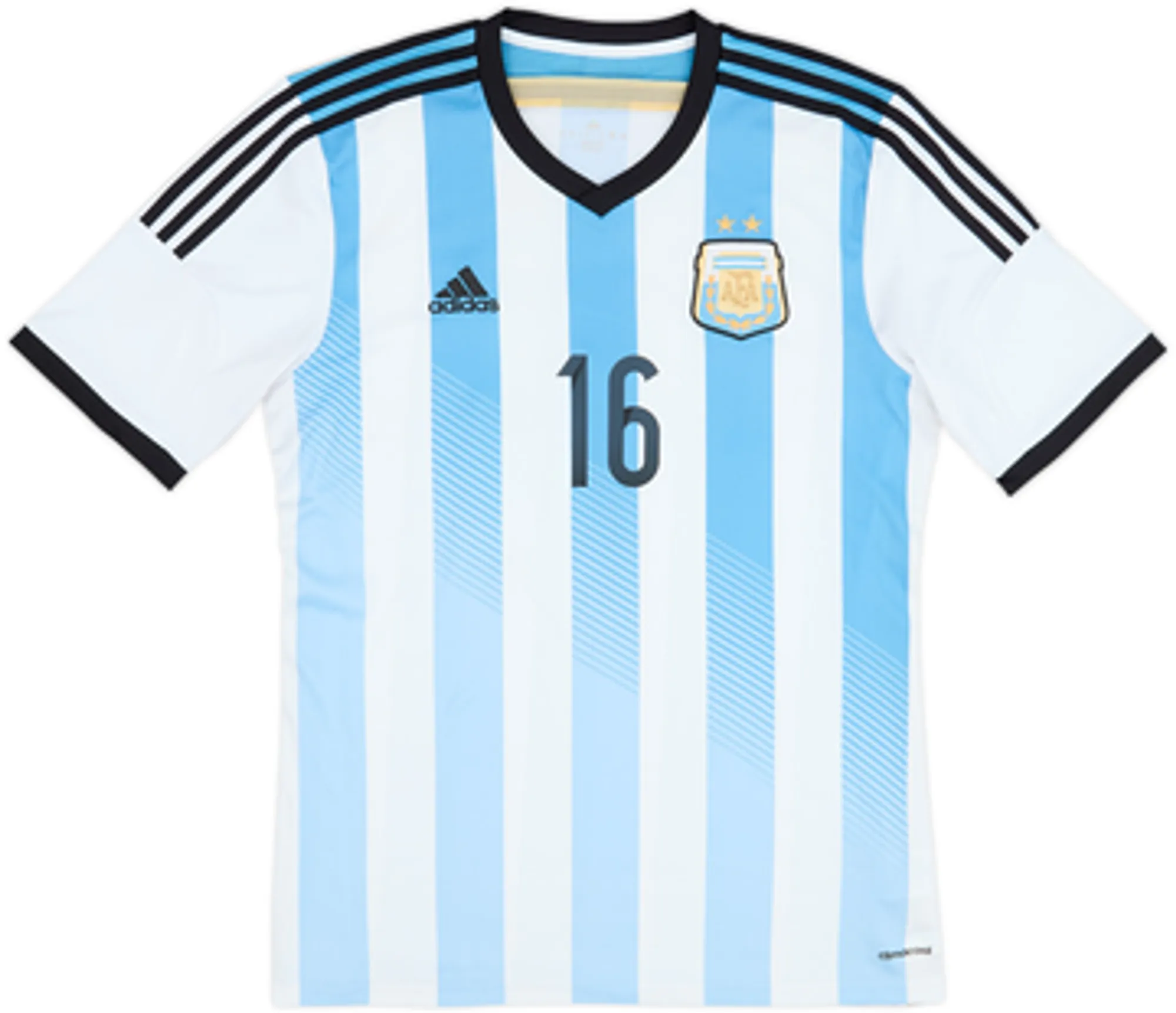 2013-15 Argentina Home Shirt Aguero #16 - 7/10 - (L)