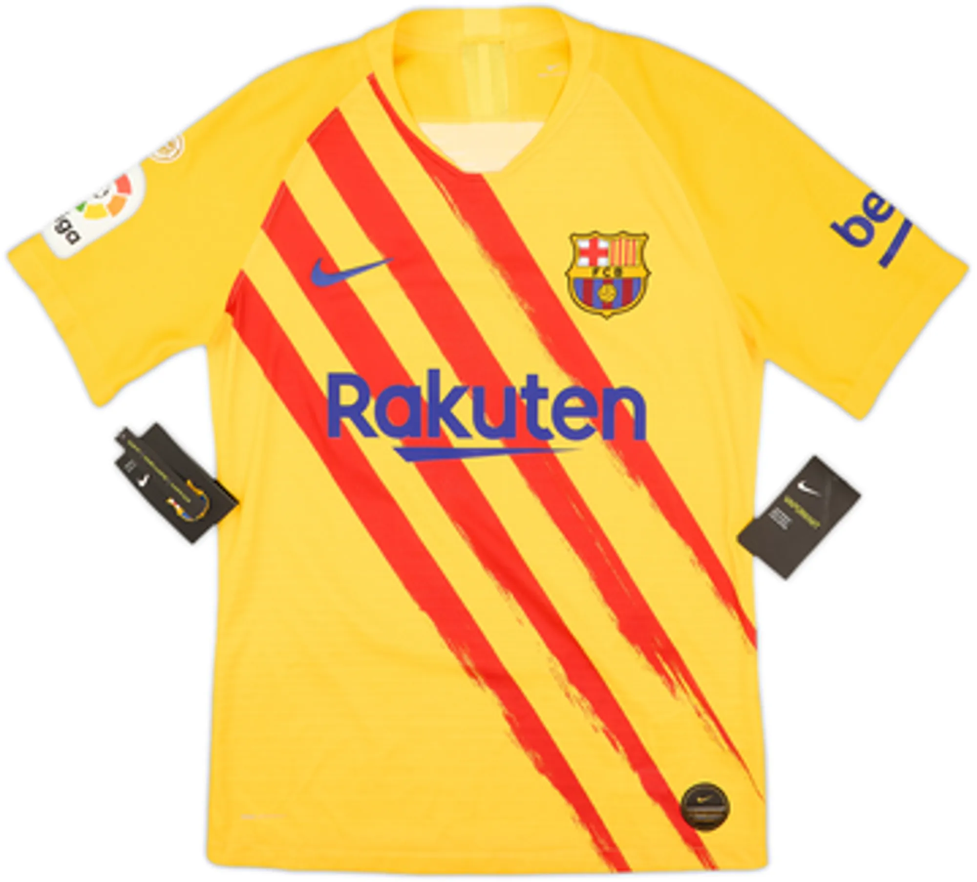 2019-20 Barcelona 'Senyera' Authentic Fourth Shirt Messi #10 (S)