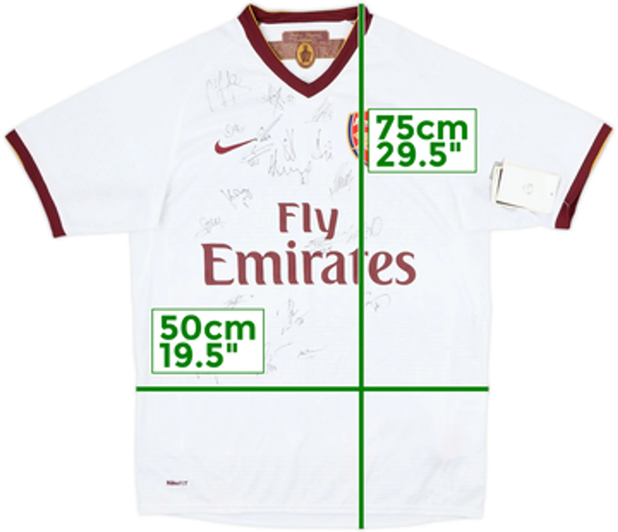 2007-08 Arsenal Squad Signed Away Shirt (S)