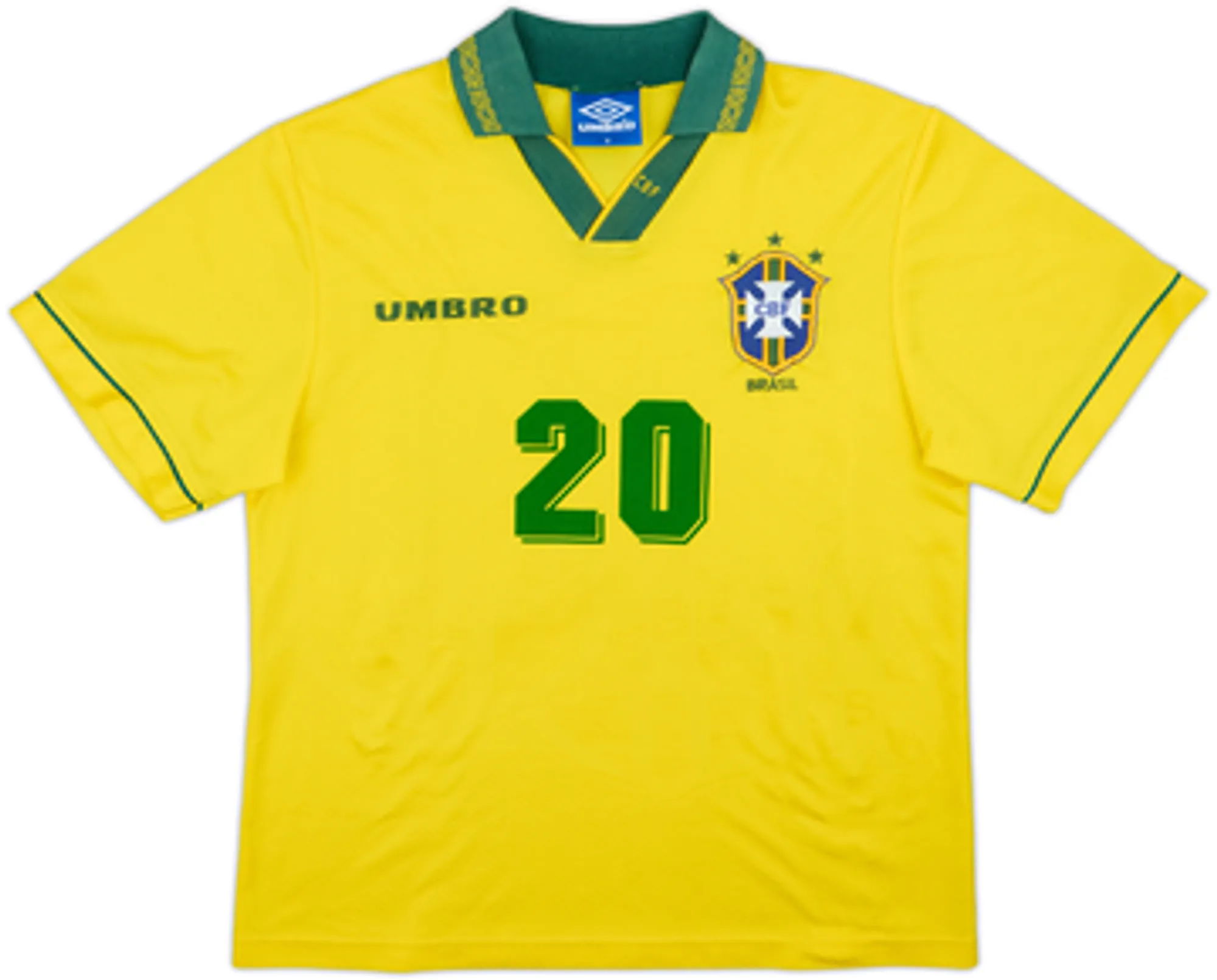 1993-94 Brazil Home Shirt Ronaldo #20 - 7/10 - (M)