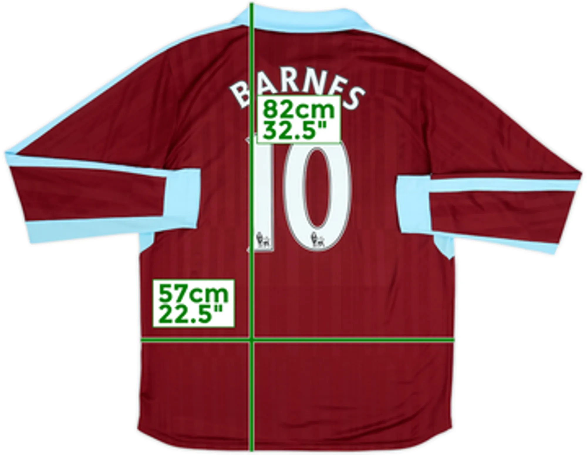 2016-17 Burnley Home L/S Shirt Barnes #10 - 9/10 - (XL)