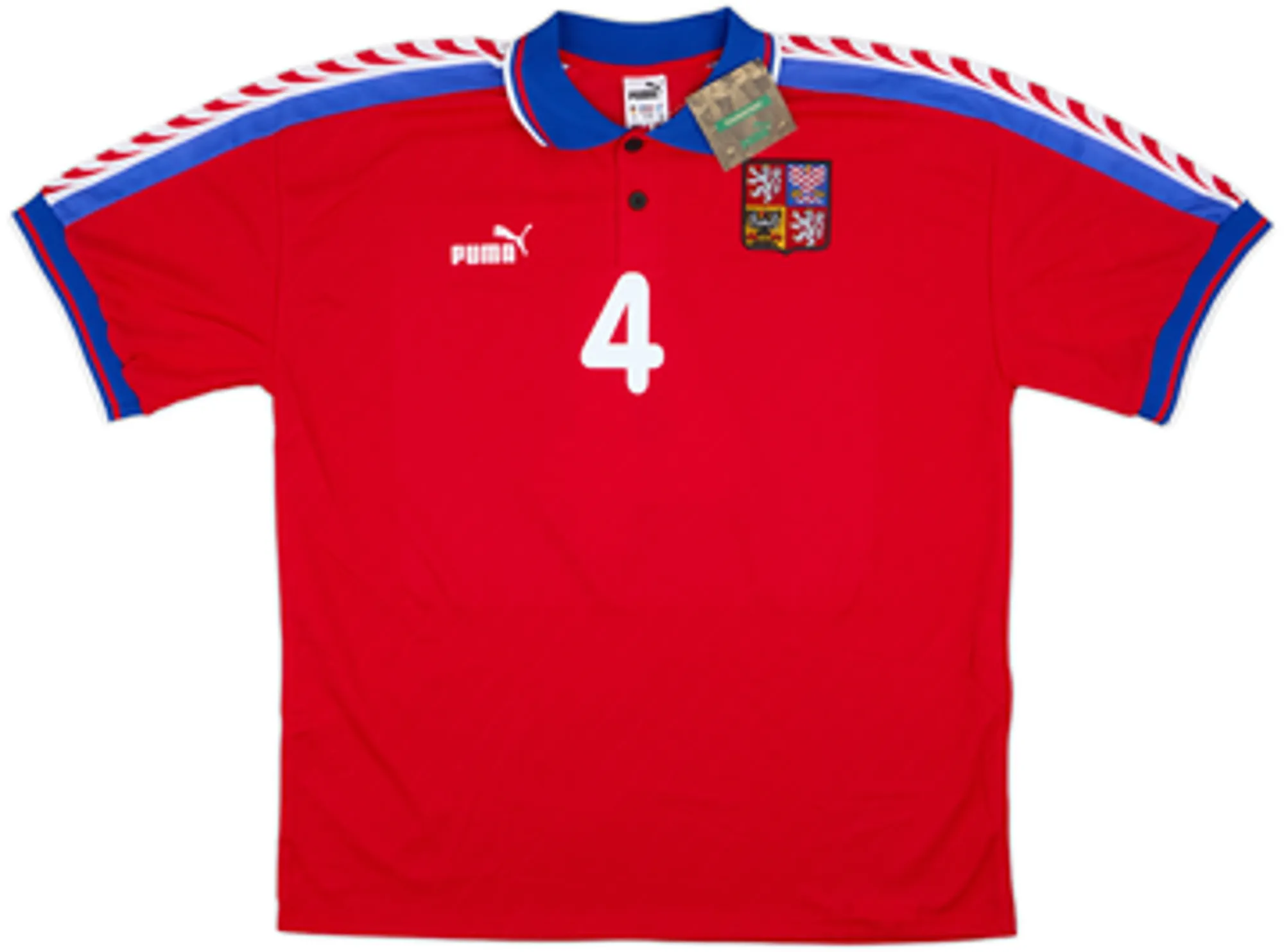 1996-98 Czech Republic Home Shirt Nedved #4 (XL)