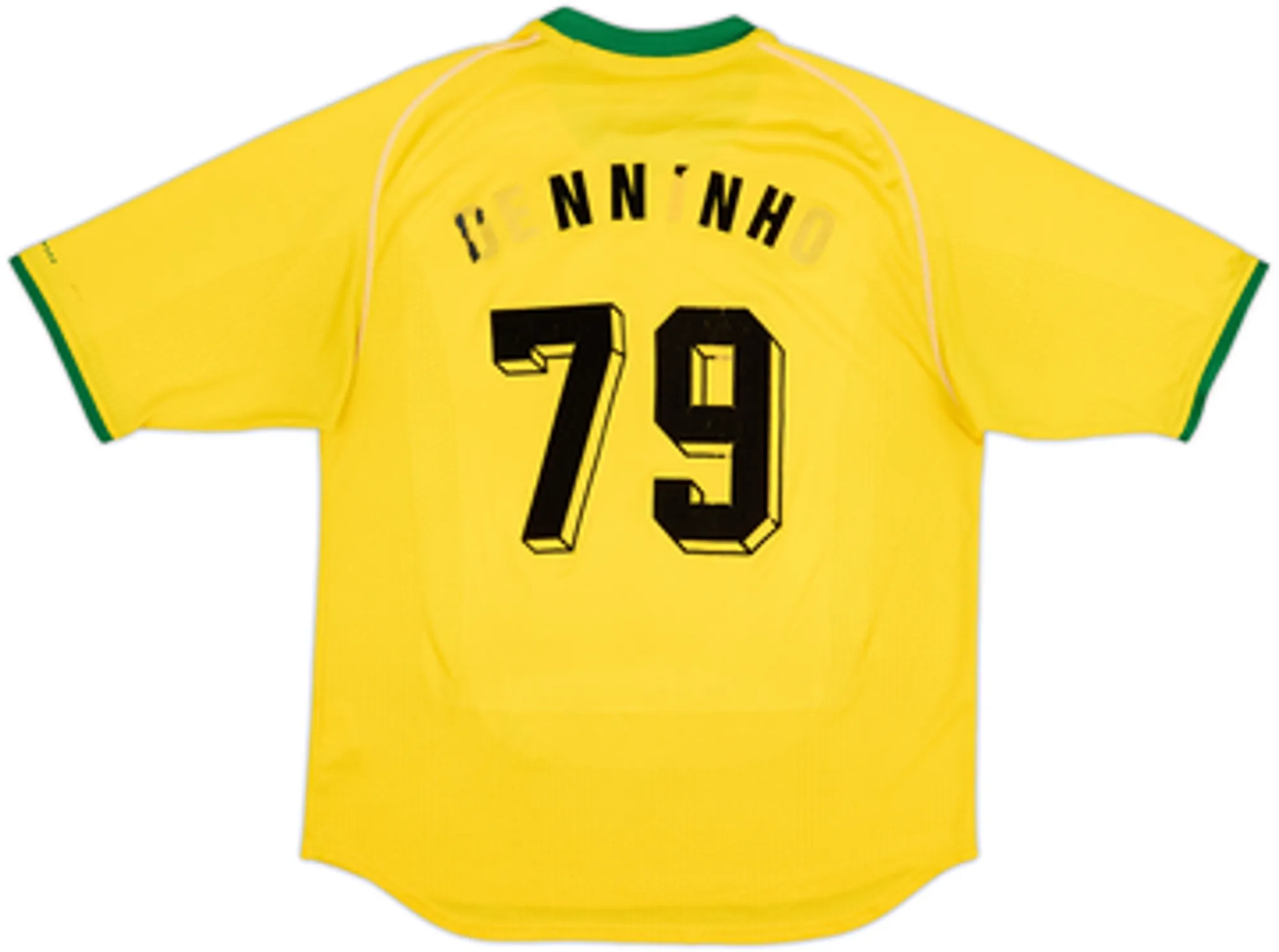 2000-02 Brazil Home Shirt Denninho #79 - 4/10 - (L)