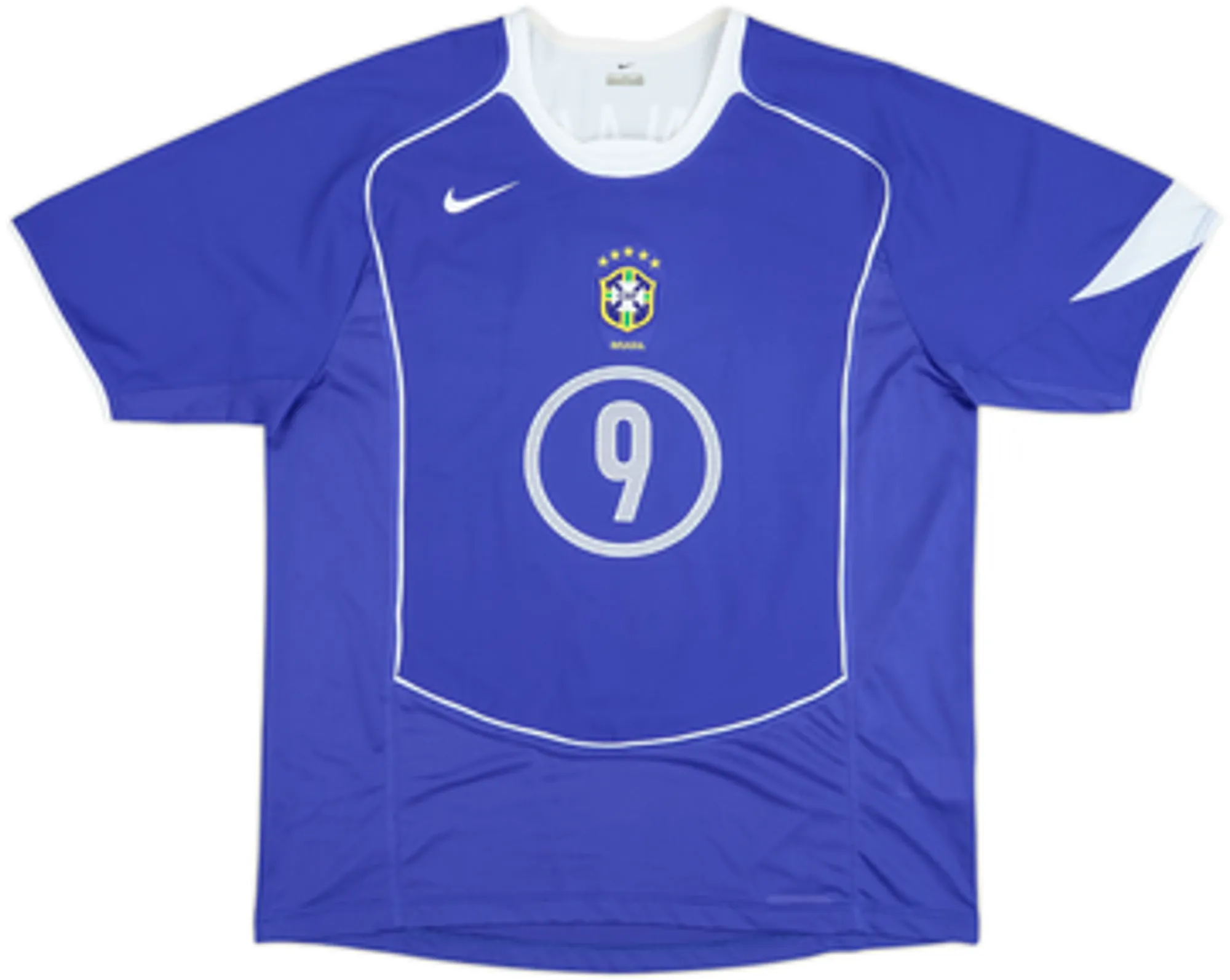 2004-06 Brazil Away Shirt Ronaldo #9 - 9/10 - (L)