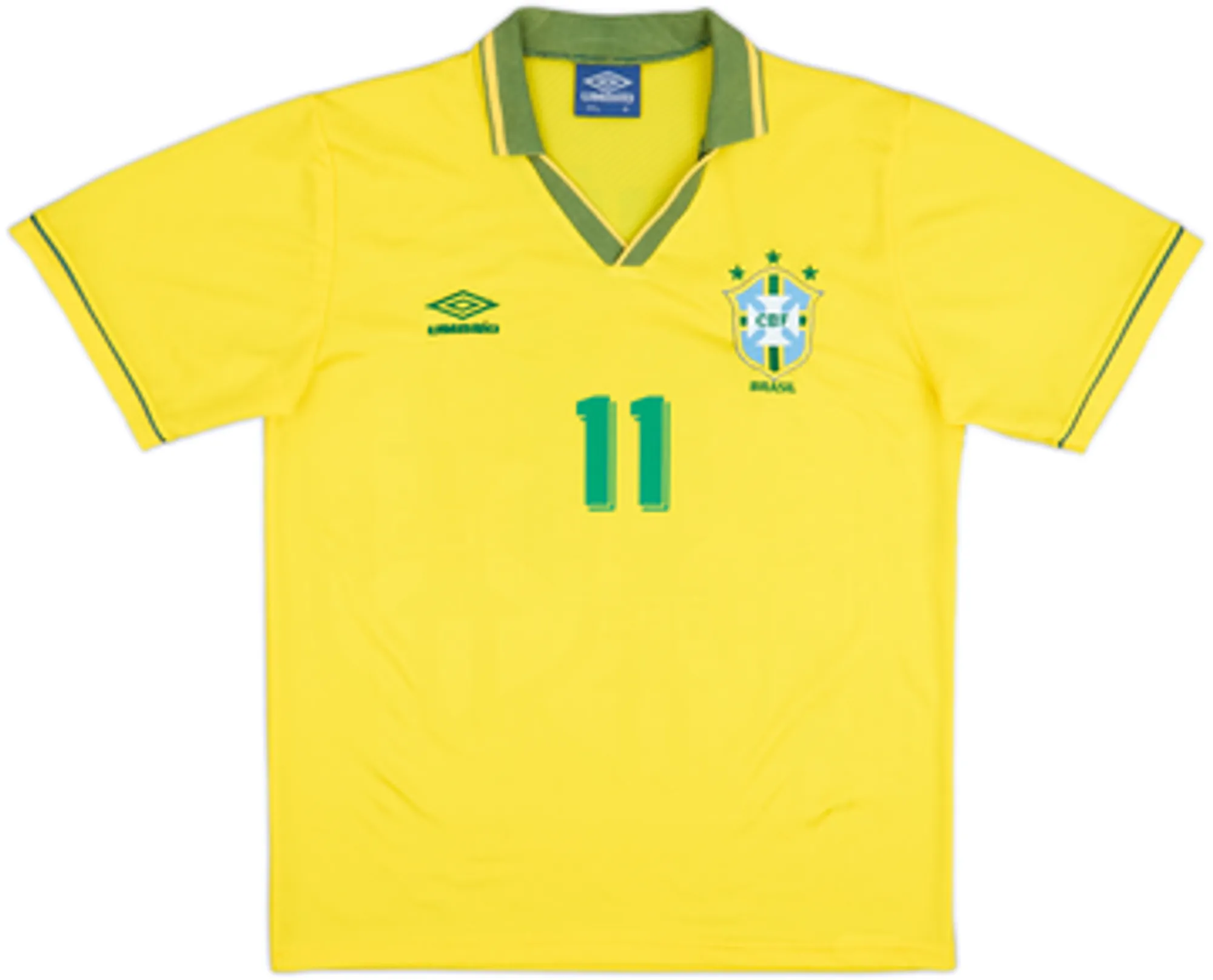 1993-94 Brazil Home Shirt Romario #11 - 6/10 - (XL)