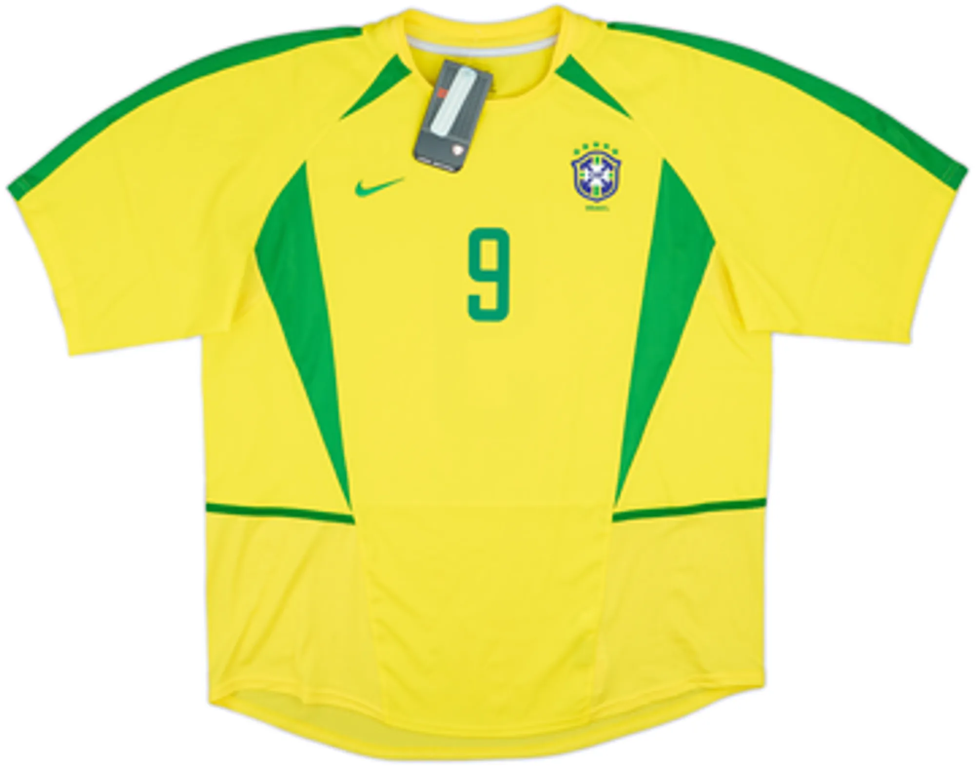 2002-04 Brazil Home Shirt Ronaldo #9 (XL)