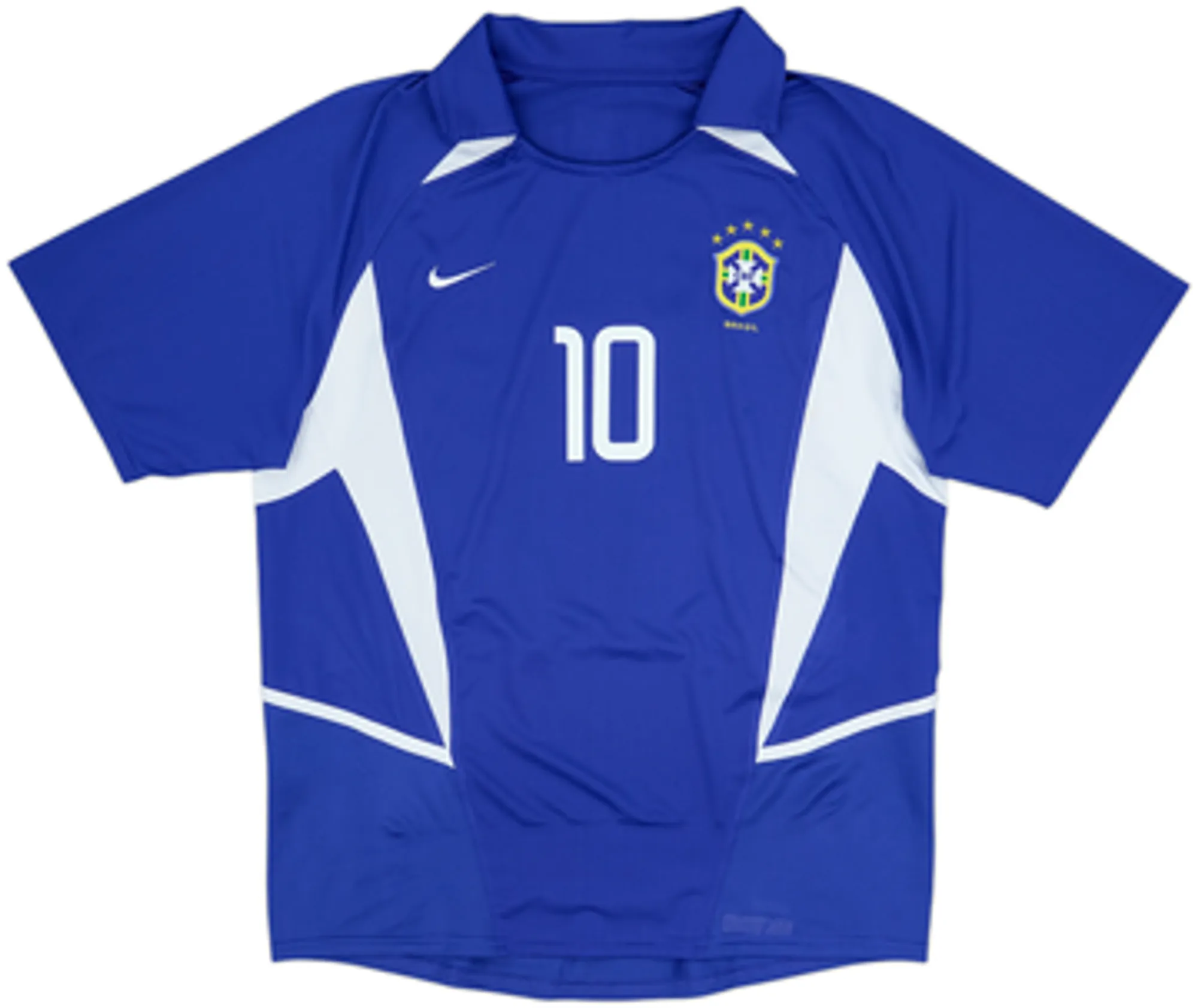 2002-04 Brazil Away Shirt Rivaldo #10 - 8/10 - (L)