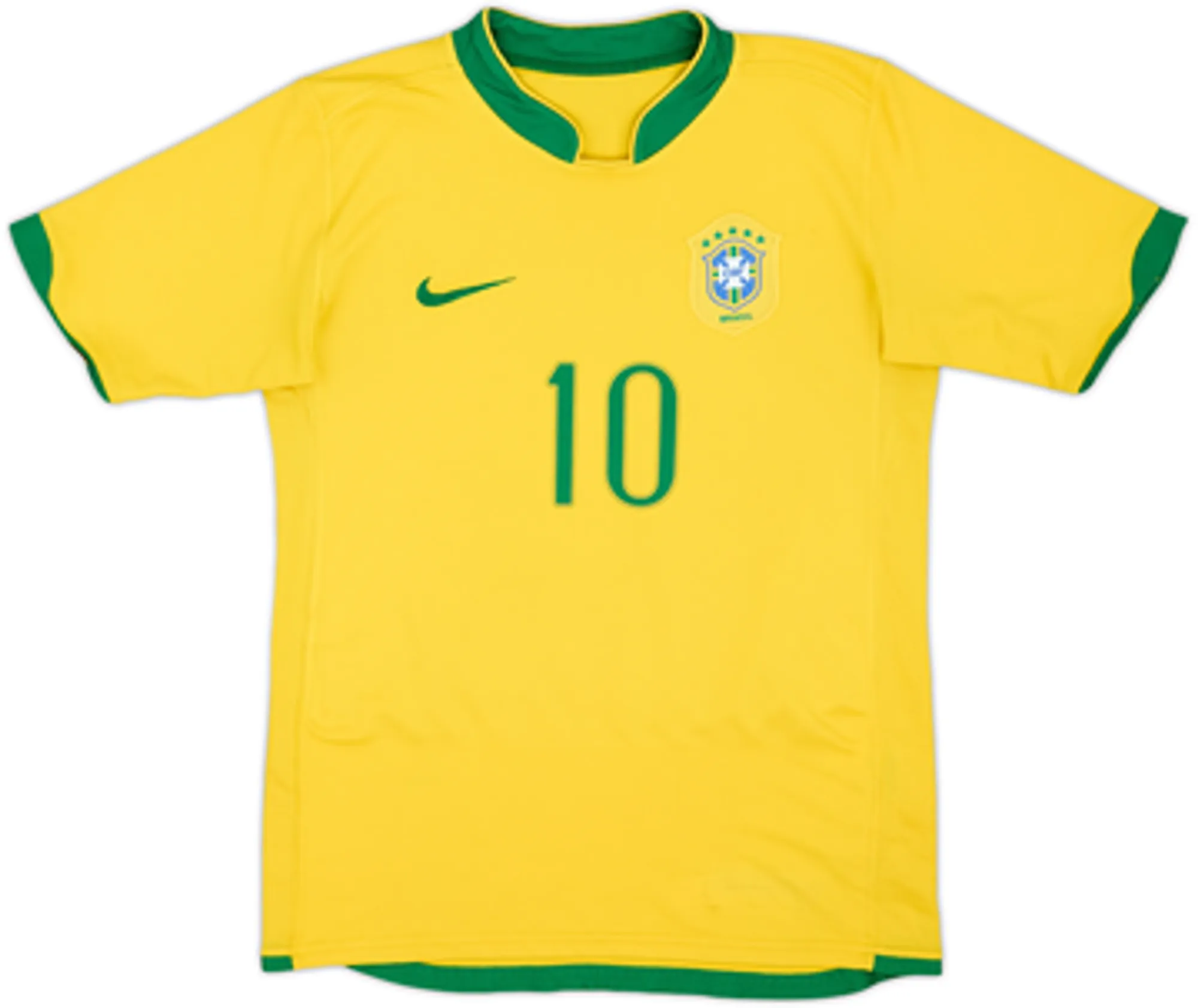 2006-08 Brazil Home Shirt Ronaldinho #10 - 7/10 - (Women's M)