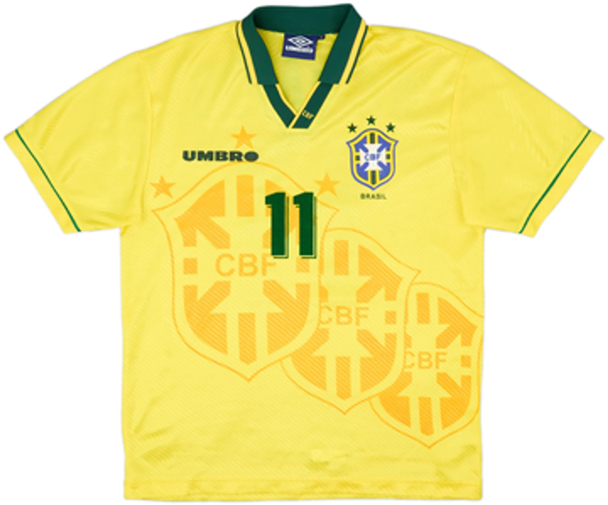 1994 Brazil Home Shirt Romario #11 - 8/10 - (L)