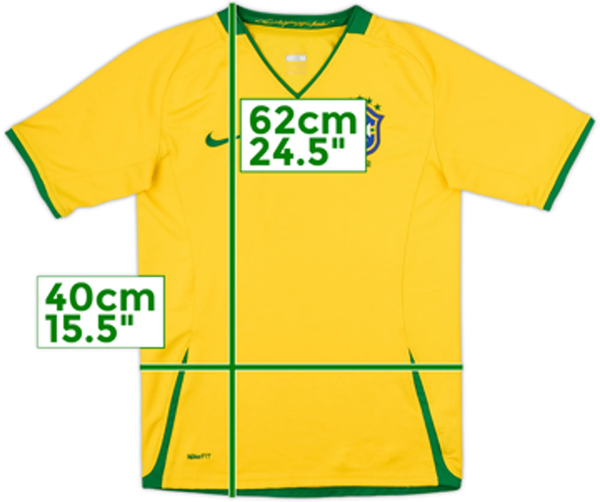 2008-10 Brazil Home Shirt - 8/10 - (M.Boys)