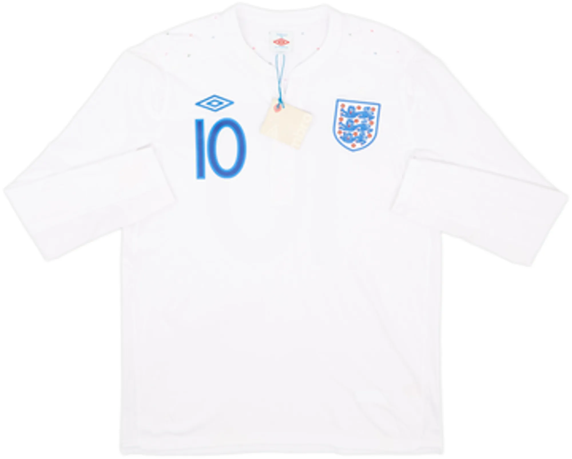 2010-11 England Home L/S Shirt Rooney #10 (L)