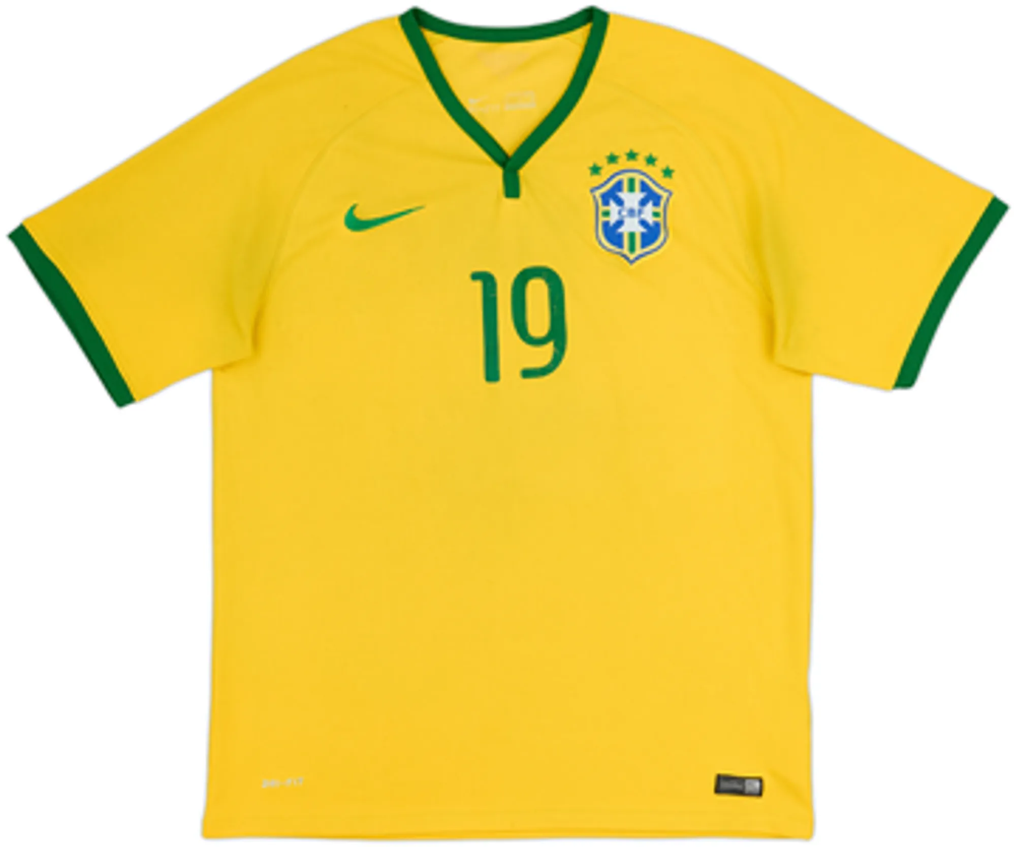 2014-15 Brazil Home Shirt Hulk #19 - 5/10 - (XL)