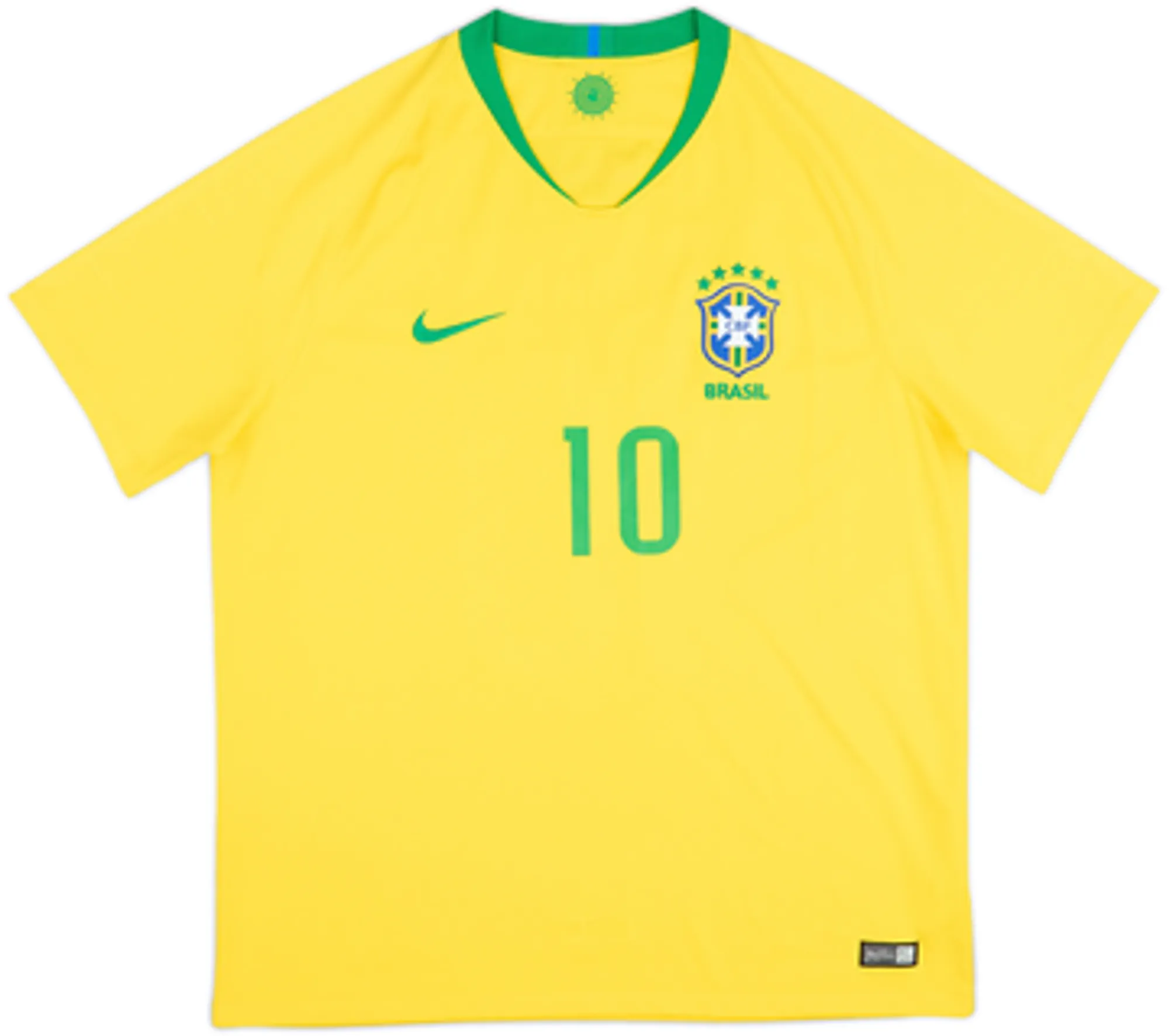 2018-19 Brazil Home Shirt Neymar #10 - 7/10 - (XL)