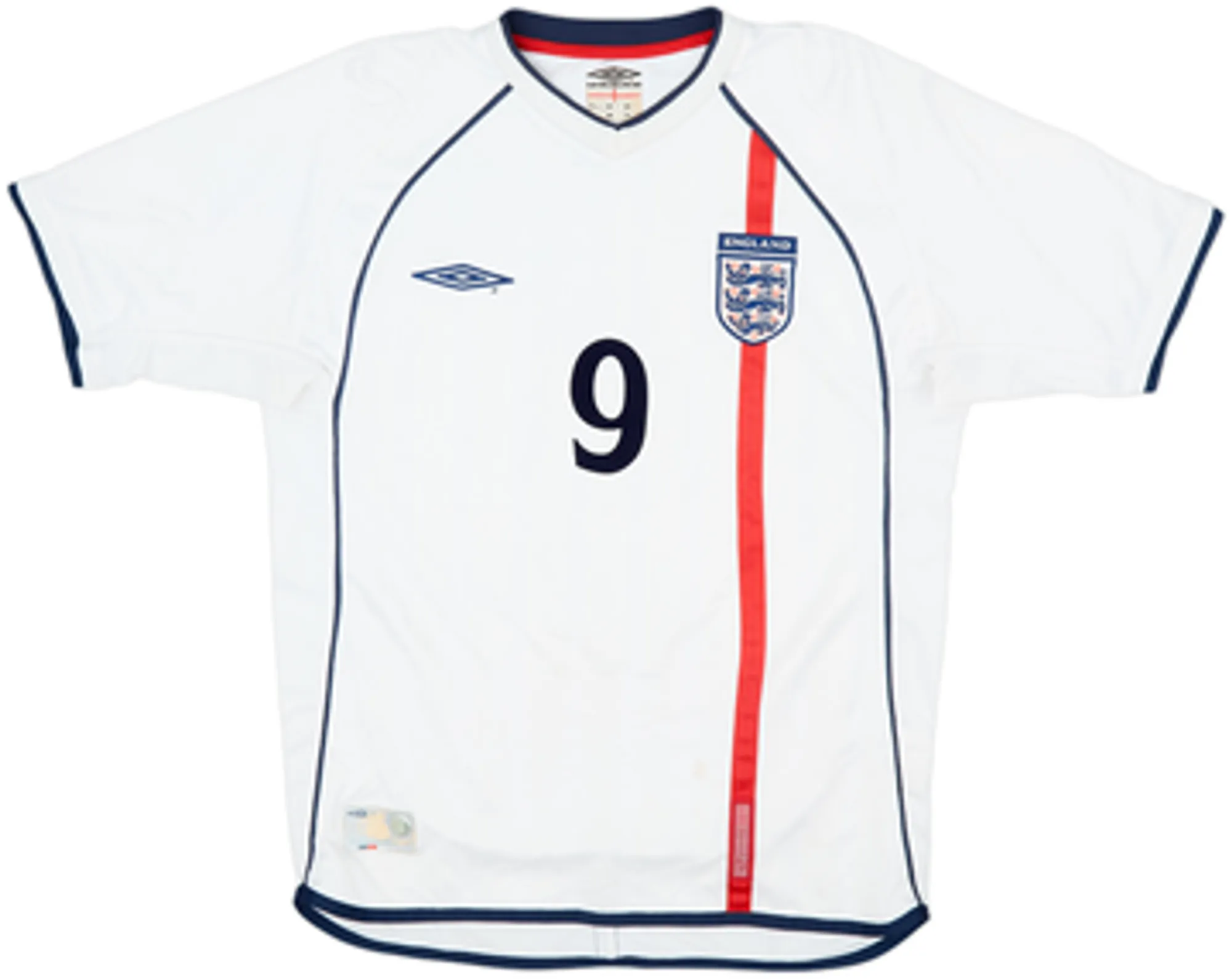 2001-03 England Home Shirt Fowler #9 - 5/10 - (M)