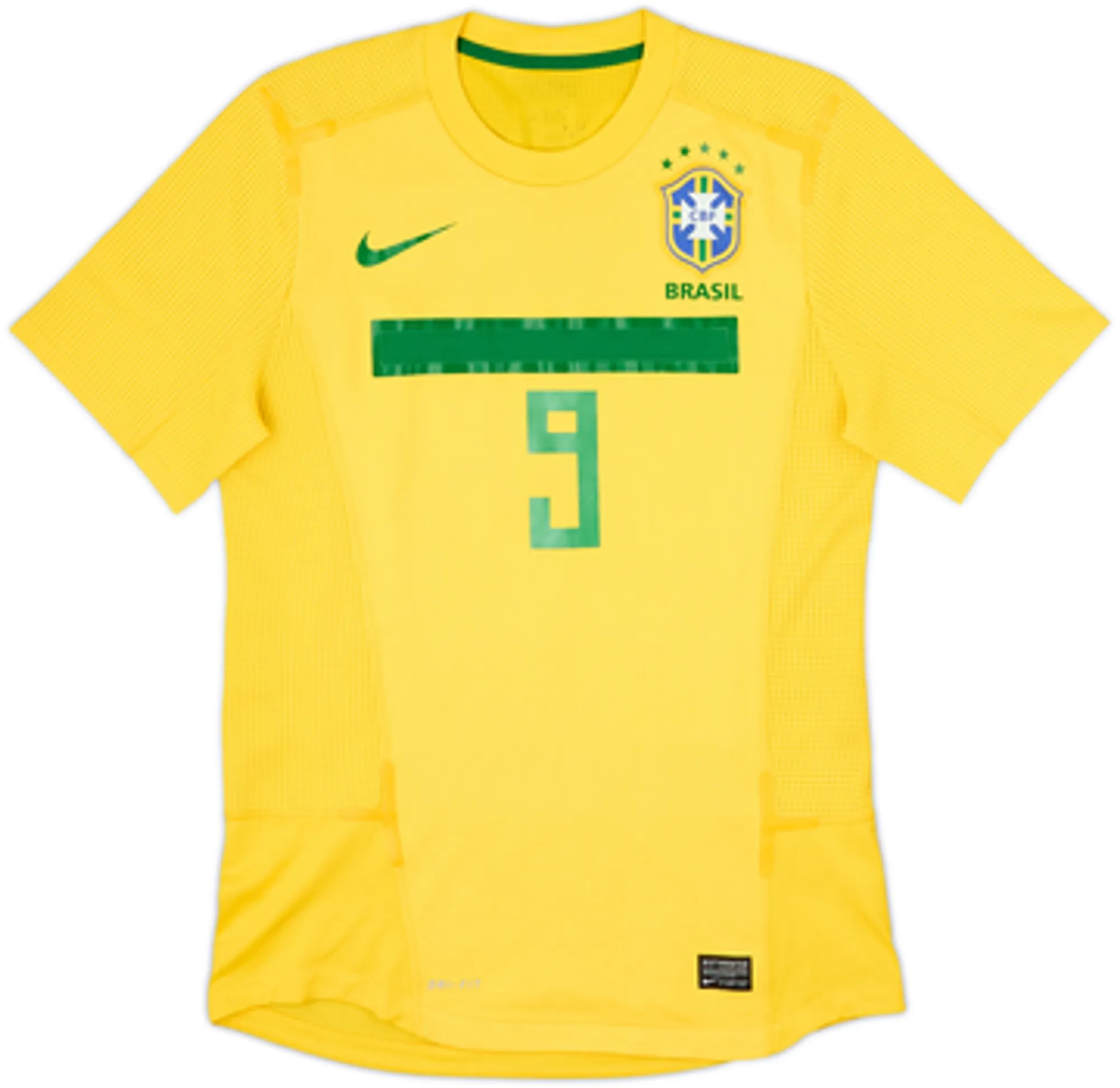 2011 Brazil Player Issue Home Shirt Ronaldo #9 - 8/10 - (M)