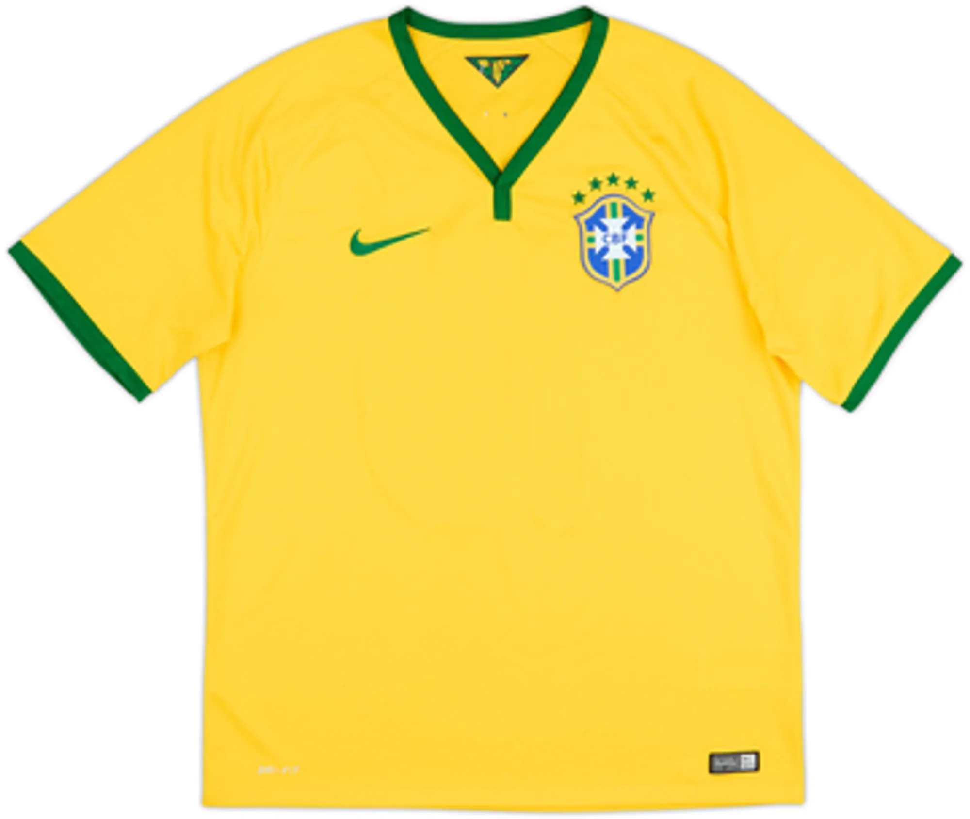 2014-15 Brazil Home Shirt Hulk #19 - 8/10 - (L)