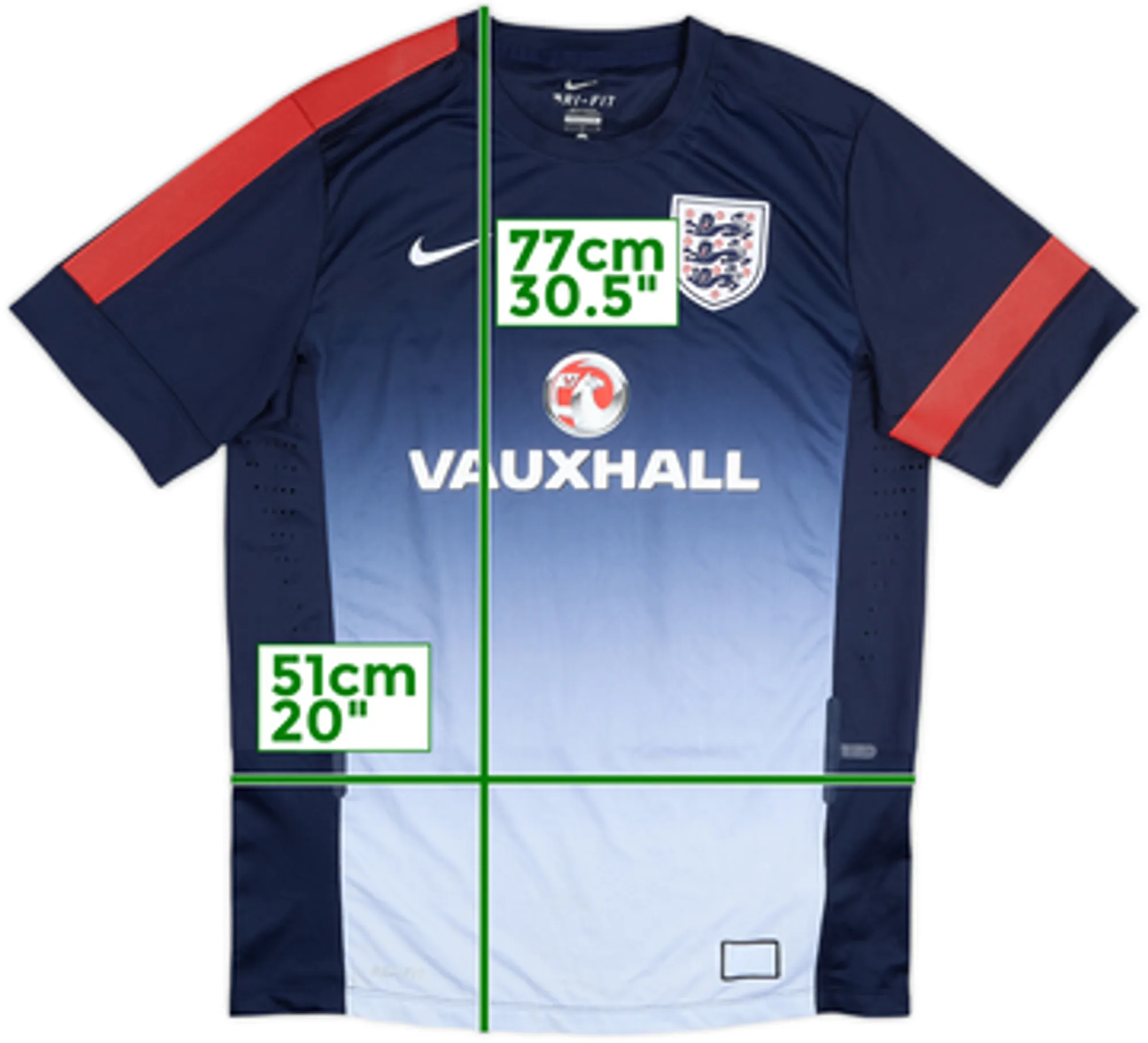 2013-14 England Player Issue Nike Training Shirt - 9/10 - (L)