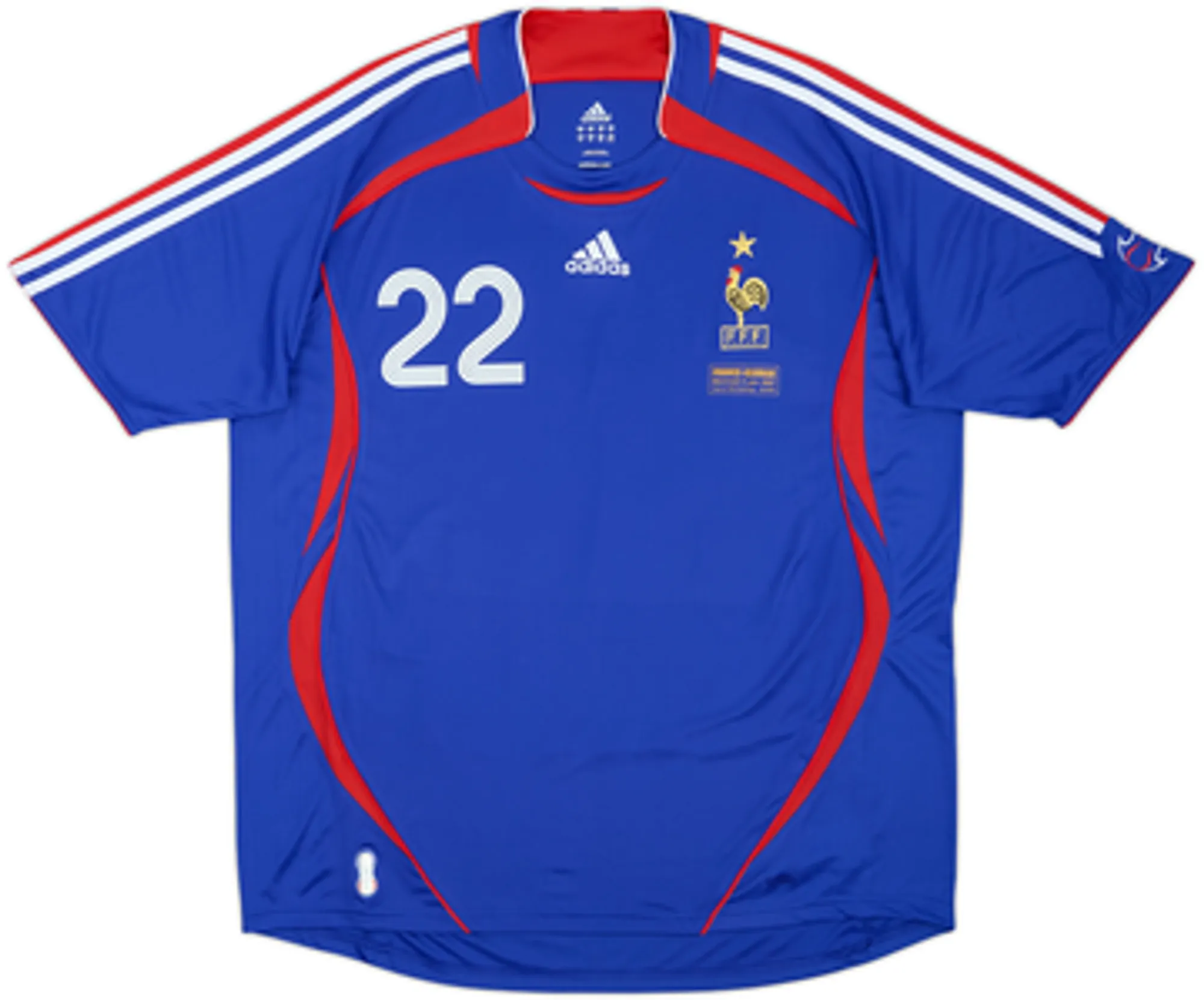 2006-07 France Home Shirt Ribery #22 - 8/10 - (XL)