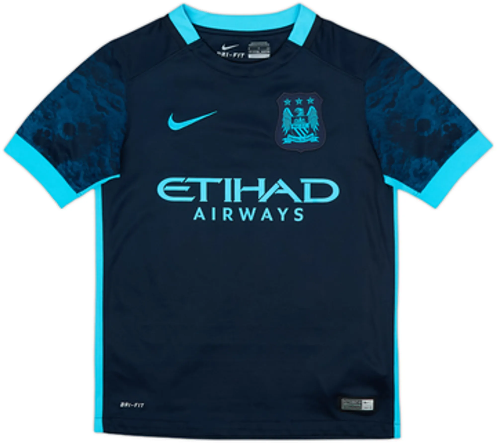 2015-16 Manchester City Away Shirt Kun Aguero #10 - 9/10 - (S.Boys)