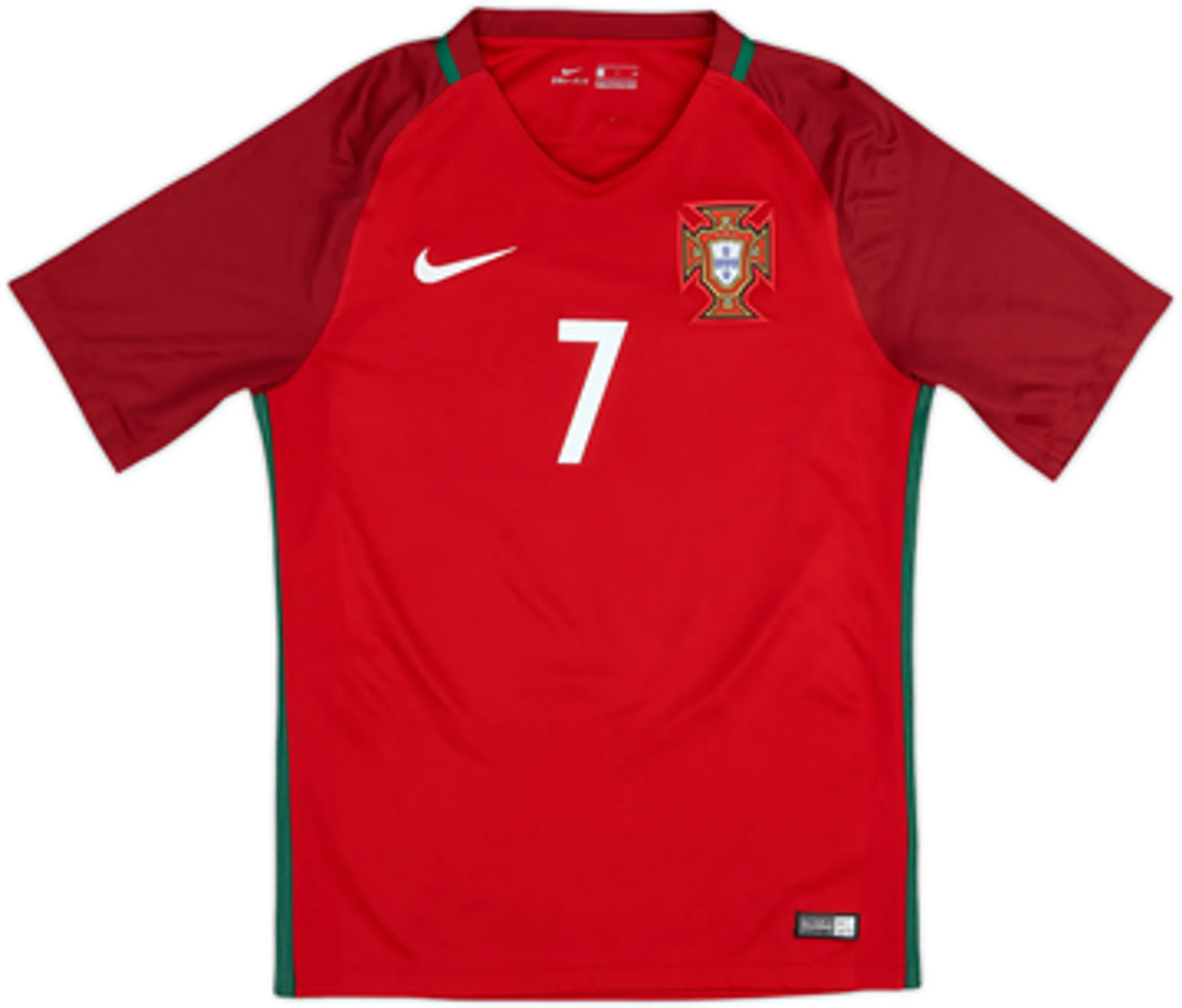 2016-18 Portugal Home Shirt Ronaldo #7 - 8/10 - (S)