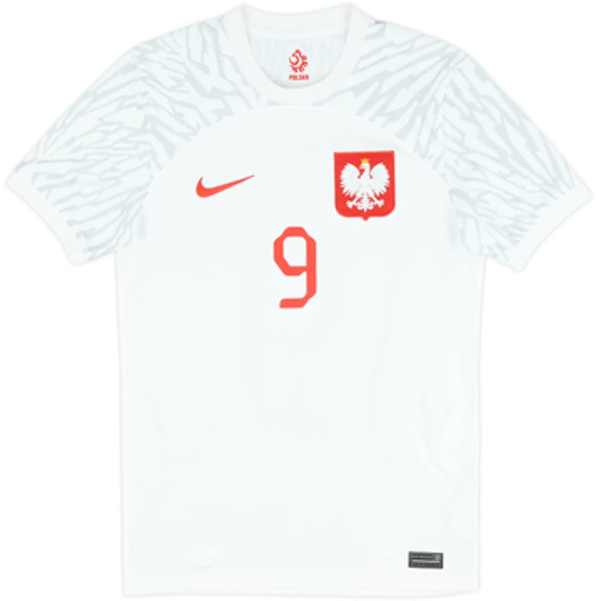 2022-23 Poland Home Shirt Lewandowski #9 - 8/10 - (S)