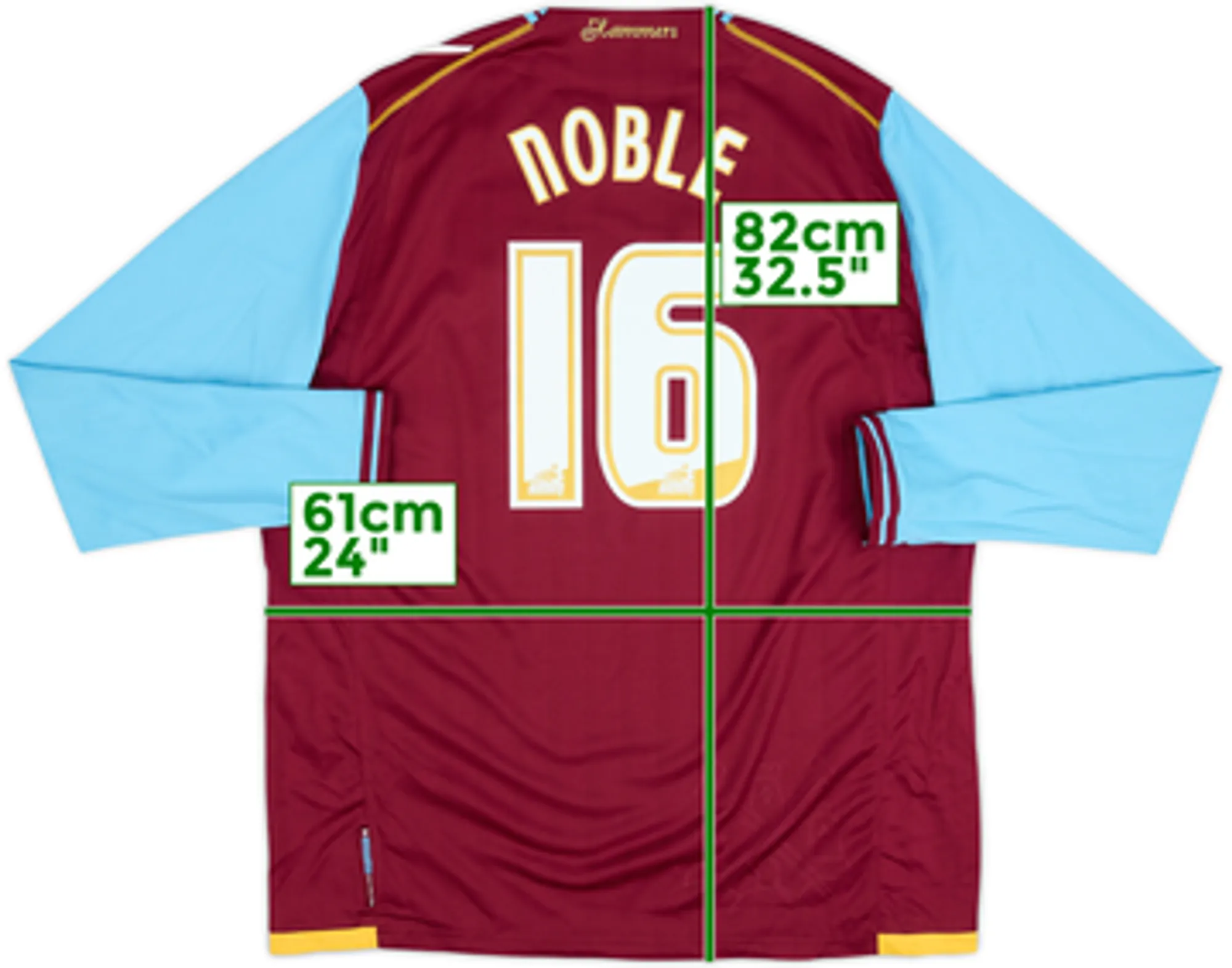 2011-12 West Ham Home L/S Shirt Noble #16 - 6/10 - (XXL)