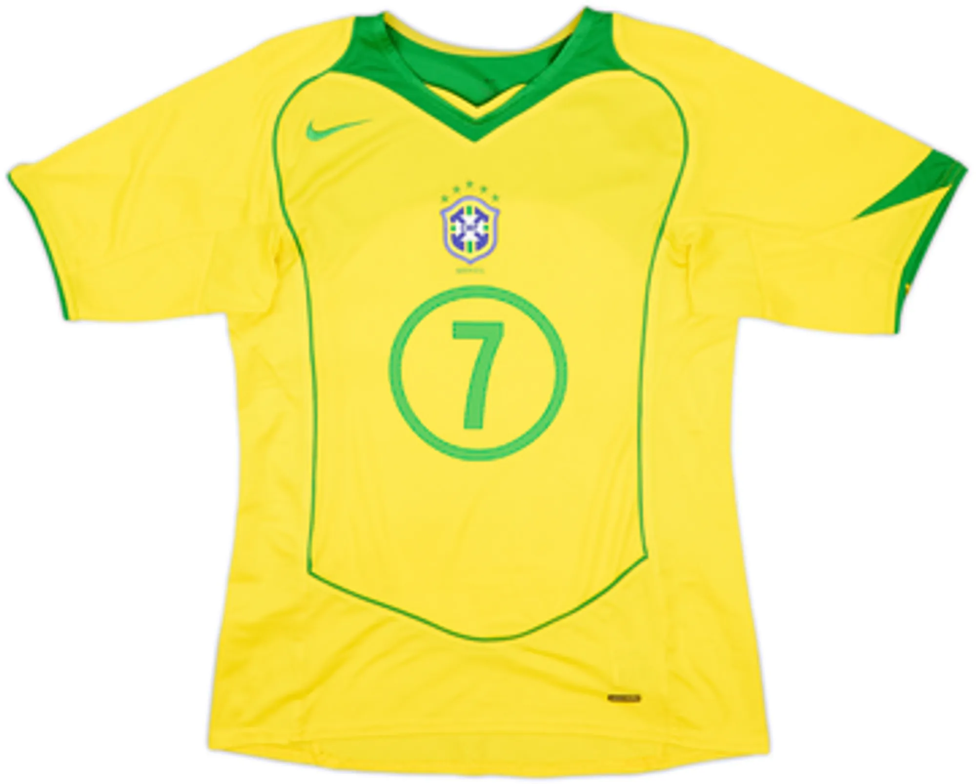2004-06 Brazil Home Shirt Adriano #7 - 8/10 - (Women's S)