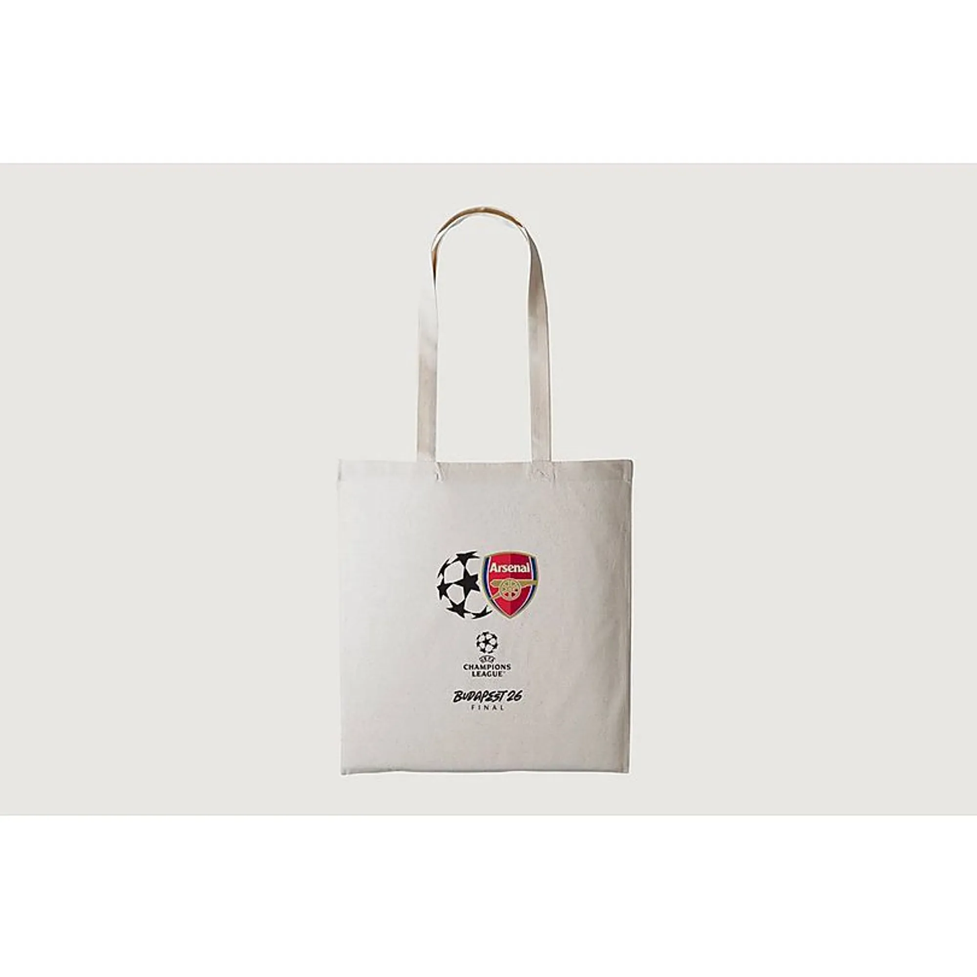 Arsenal Champions League Final Tote Bag, White