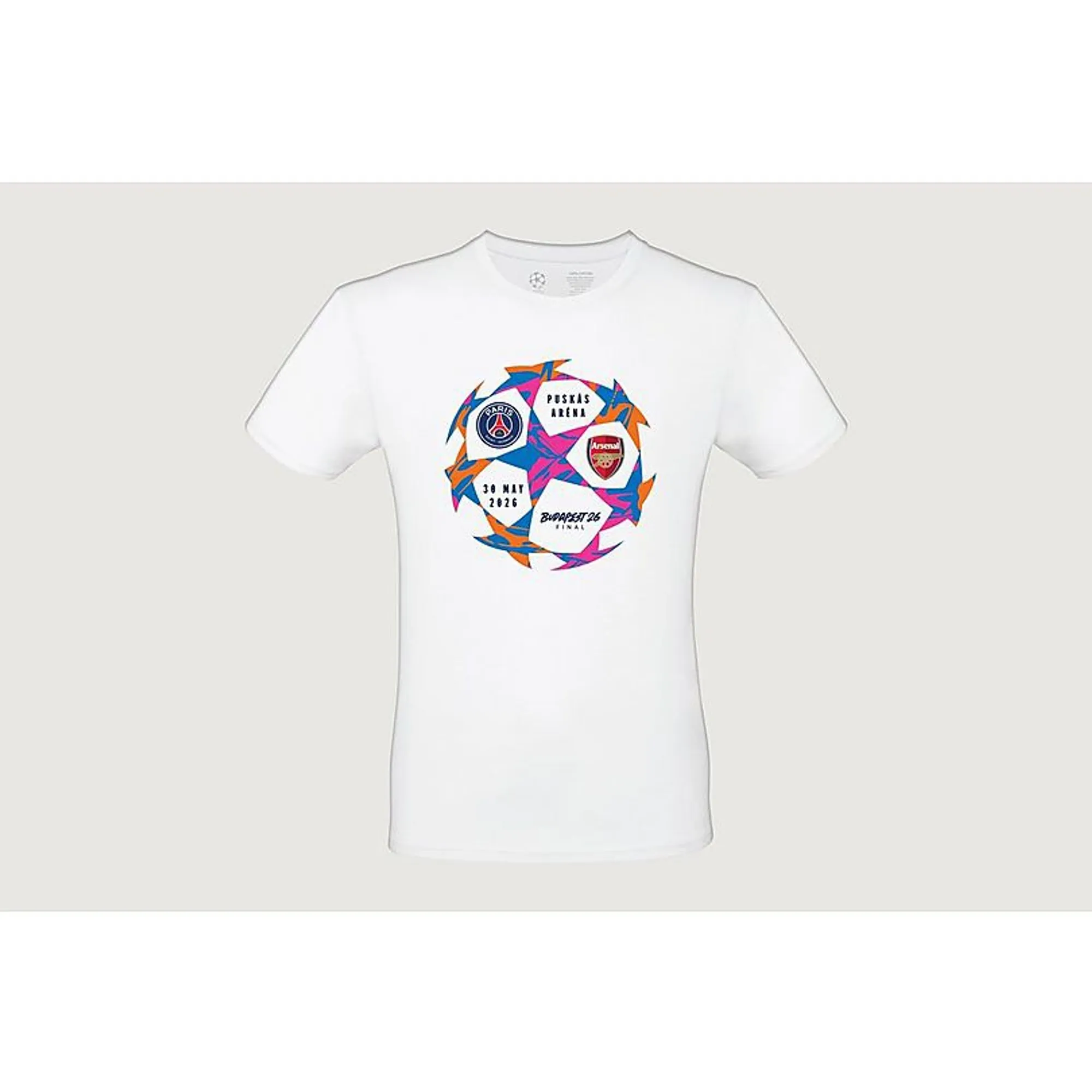 Arsenal Champions League Final White Unisex T-Shirt, Red