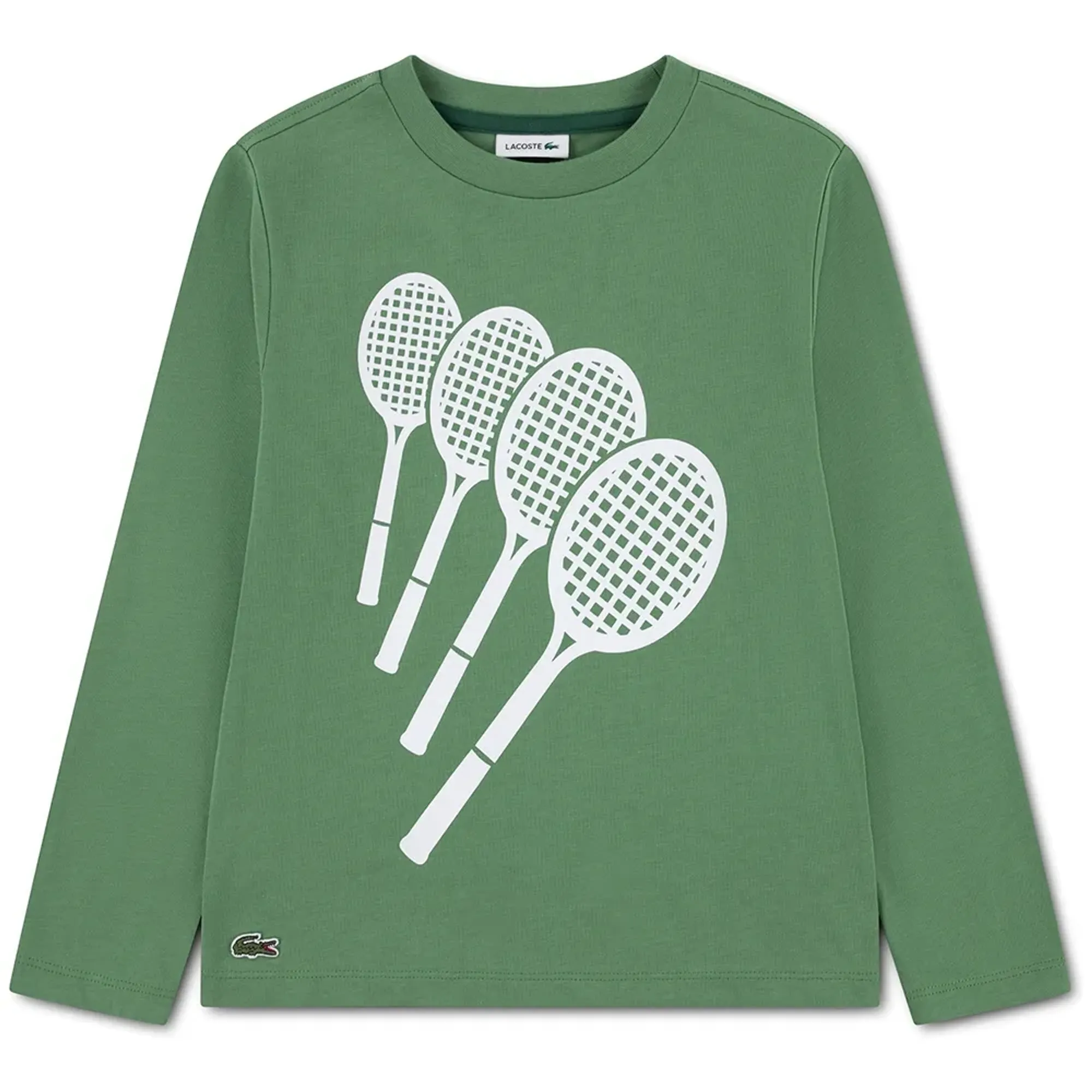 Lacoste Long Sleeved Cotton T-shirt - Lime Green
