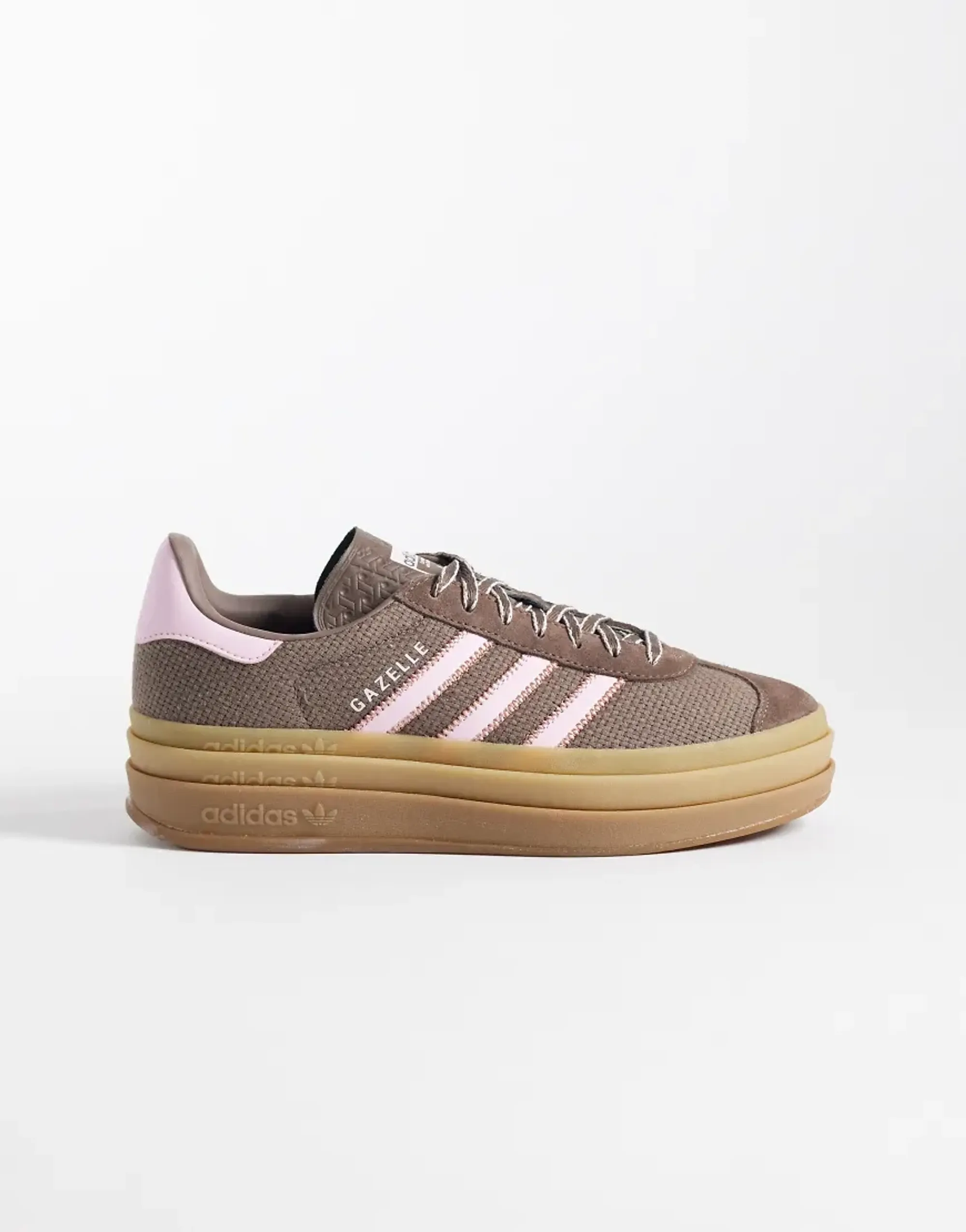 Adidas Originals Gazelle Bold Trainers In Brown And Pink