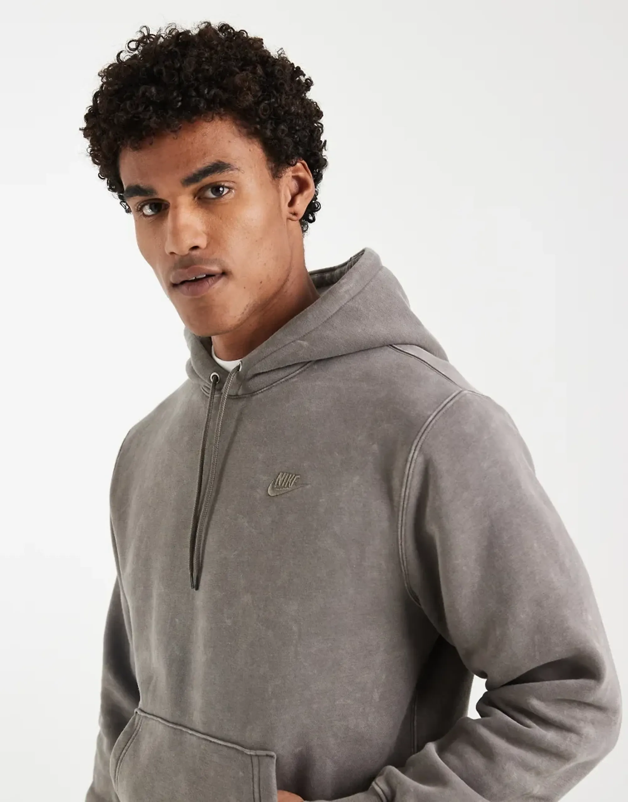 Nike Max 90 Hoodie In Washed Grey
