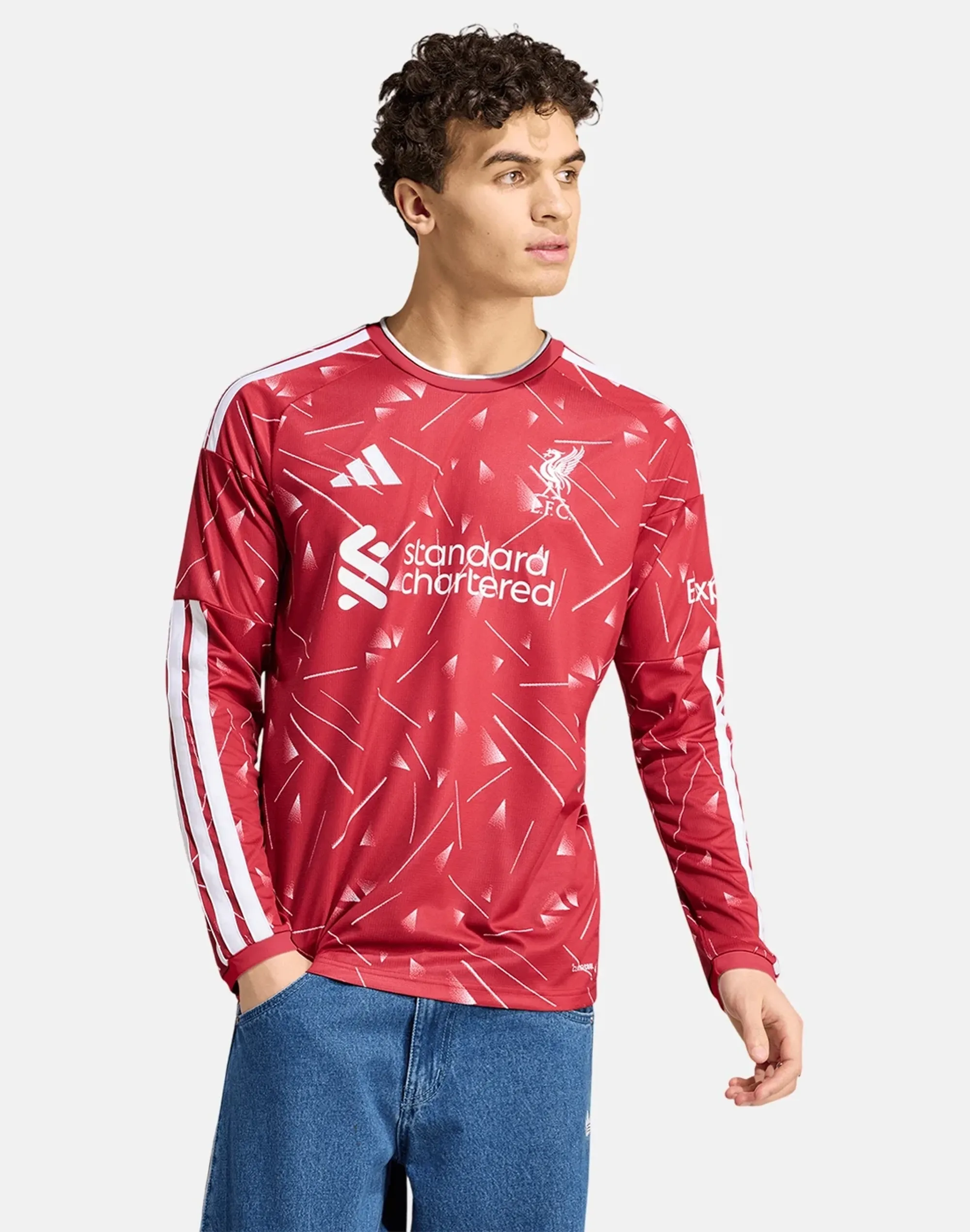 Men's adidas Adults Liverpool 26/27 Home Long Sleeve Jersey in Red
