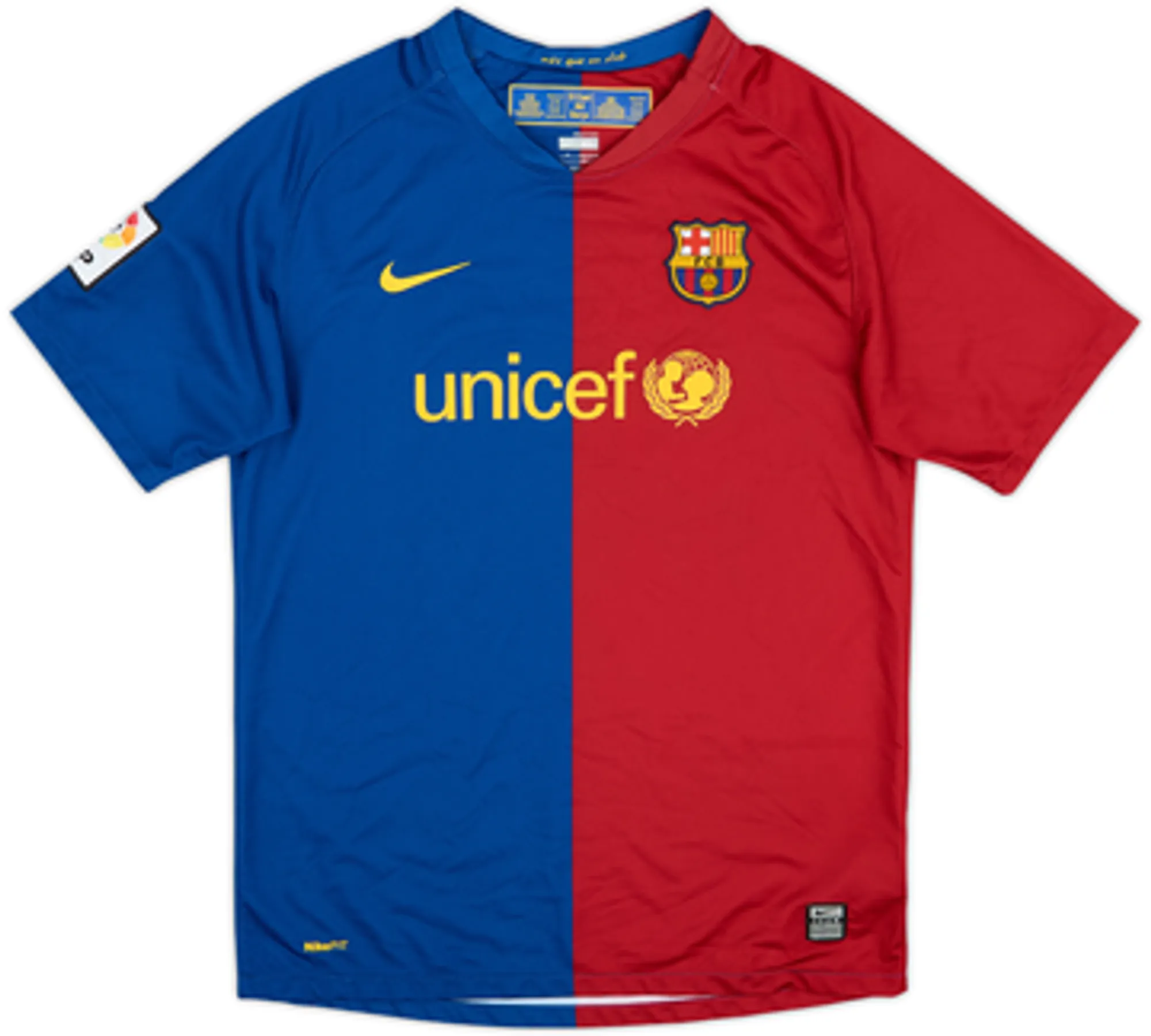 2008-09 Barcelona Home Shirt Messi #19 - 6/10 - (XL.Boys)