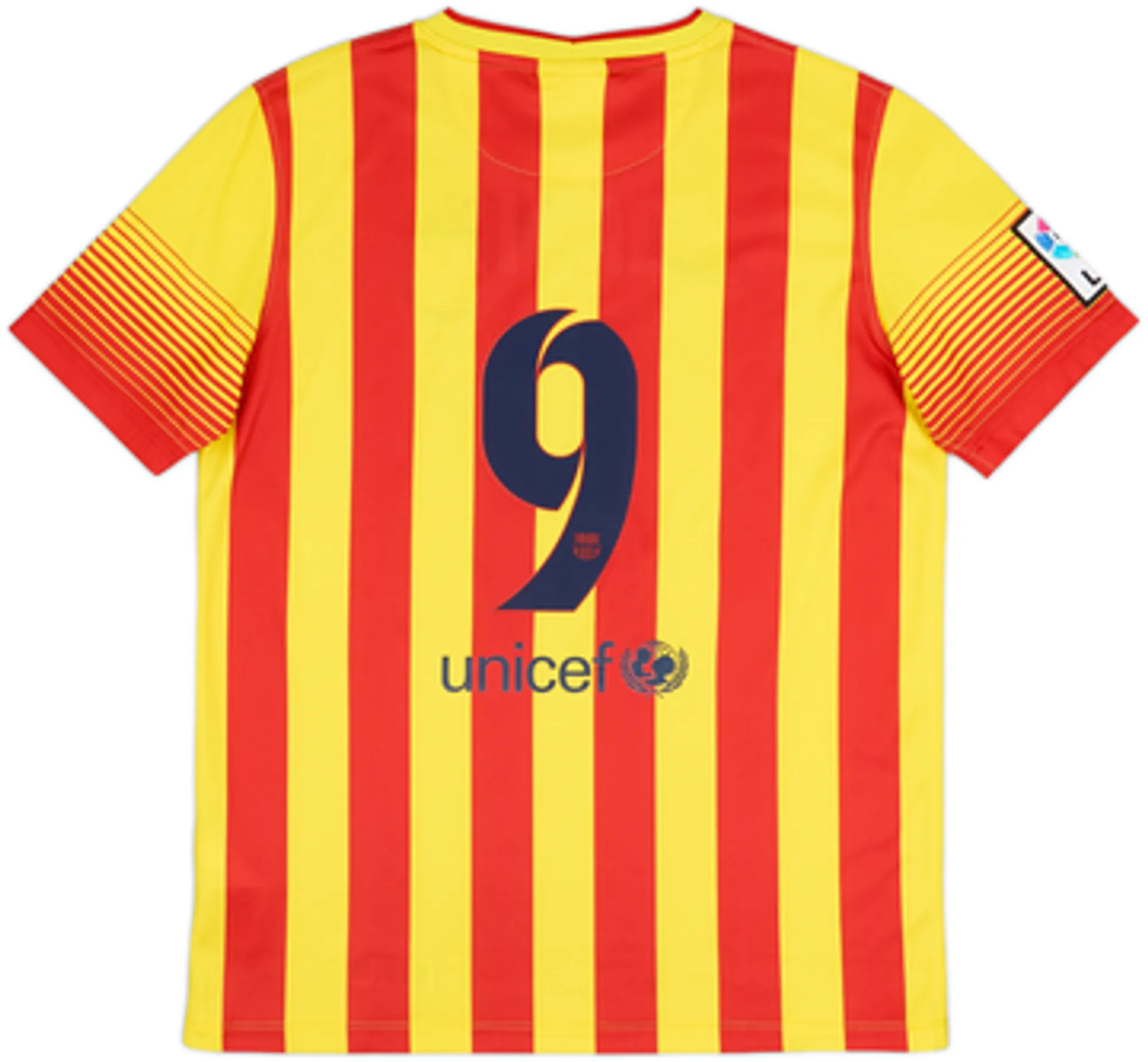 2013-15 Barcelona Away Shirt #9 - 5/10 - (XL.Boys)