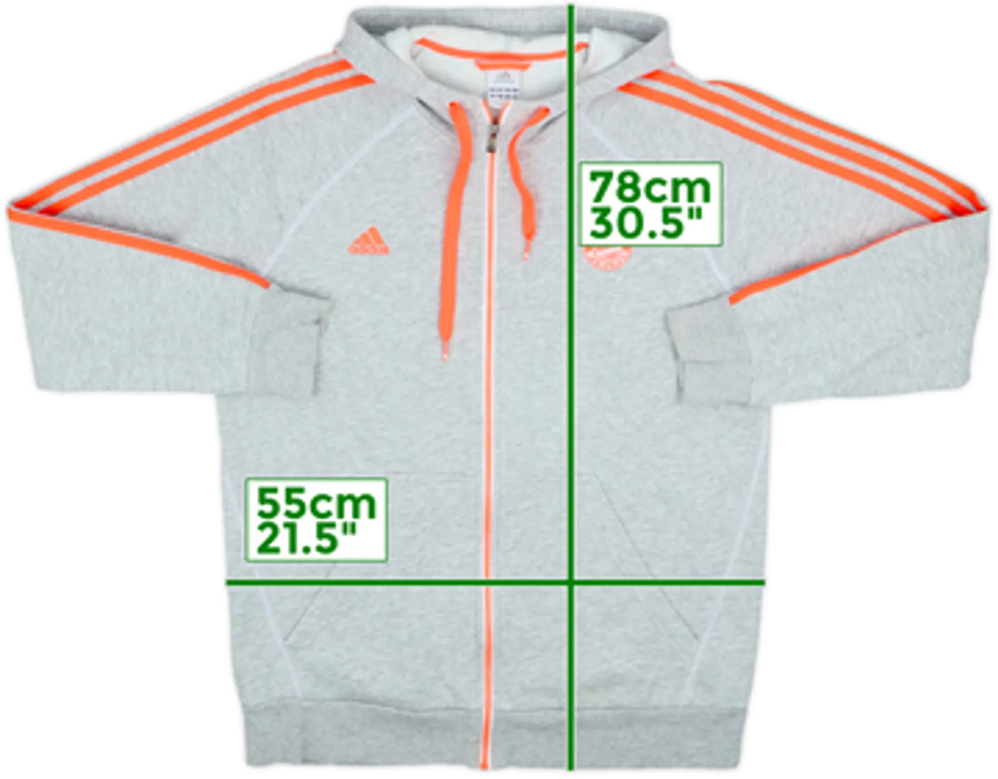 2012-13 Bayern Munich adidas Hooded Sweat Top - 8/10 - (L)