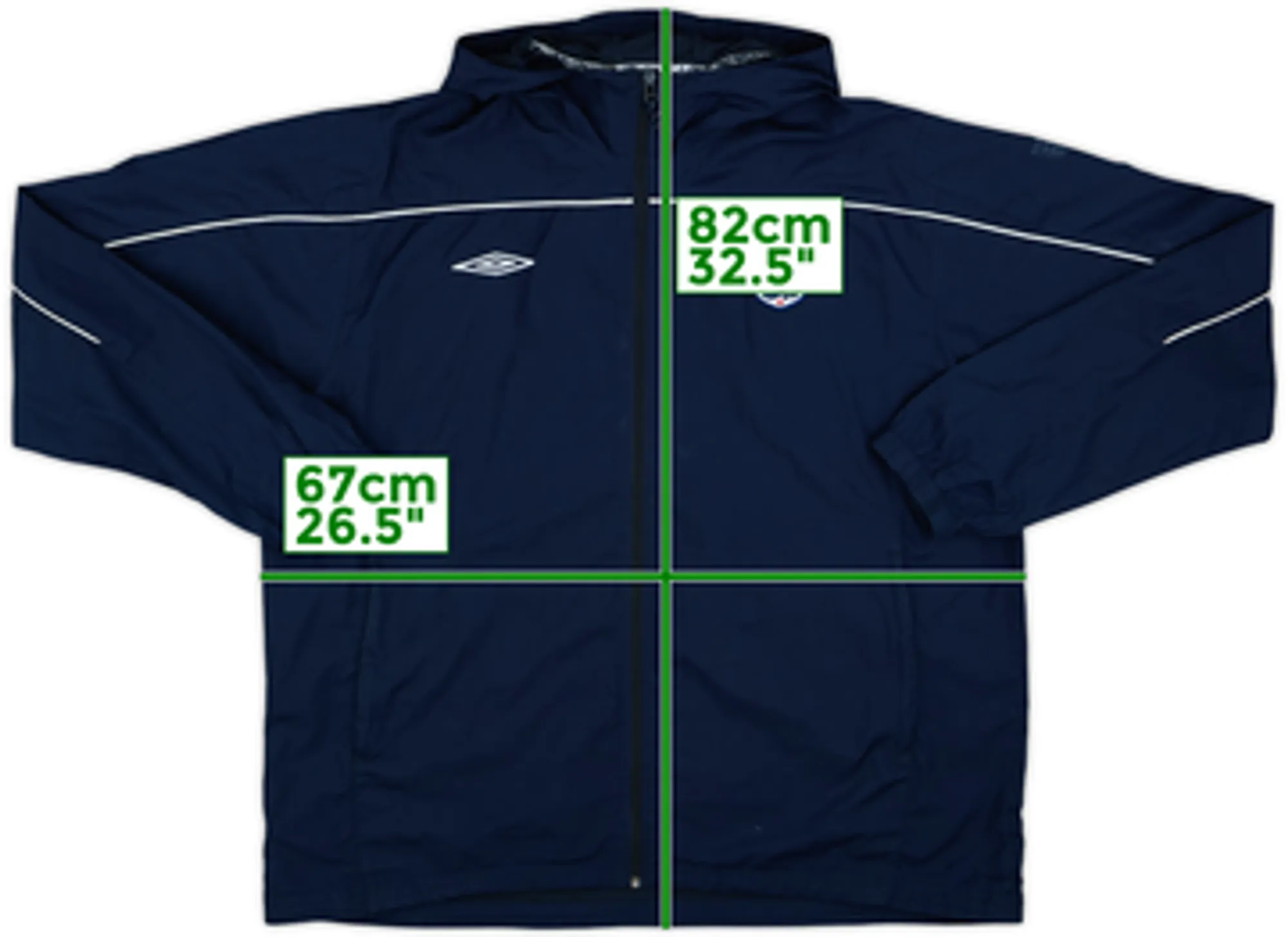 2008-09 England Umbro Hooded Track Jacket - 8/10 - (XXL)
