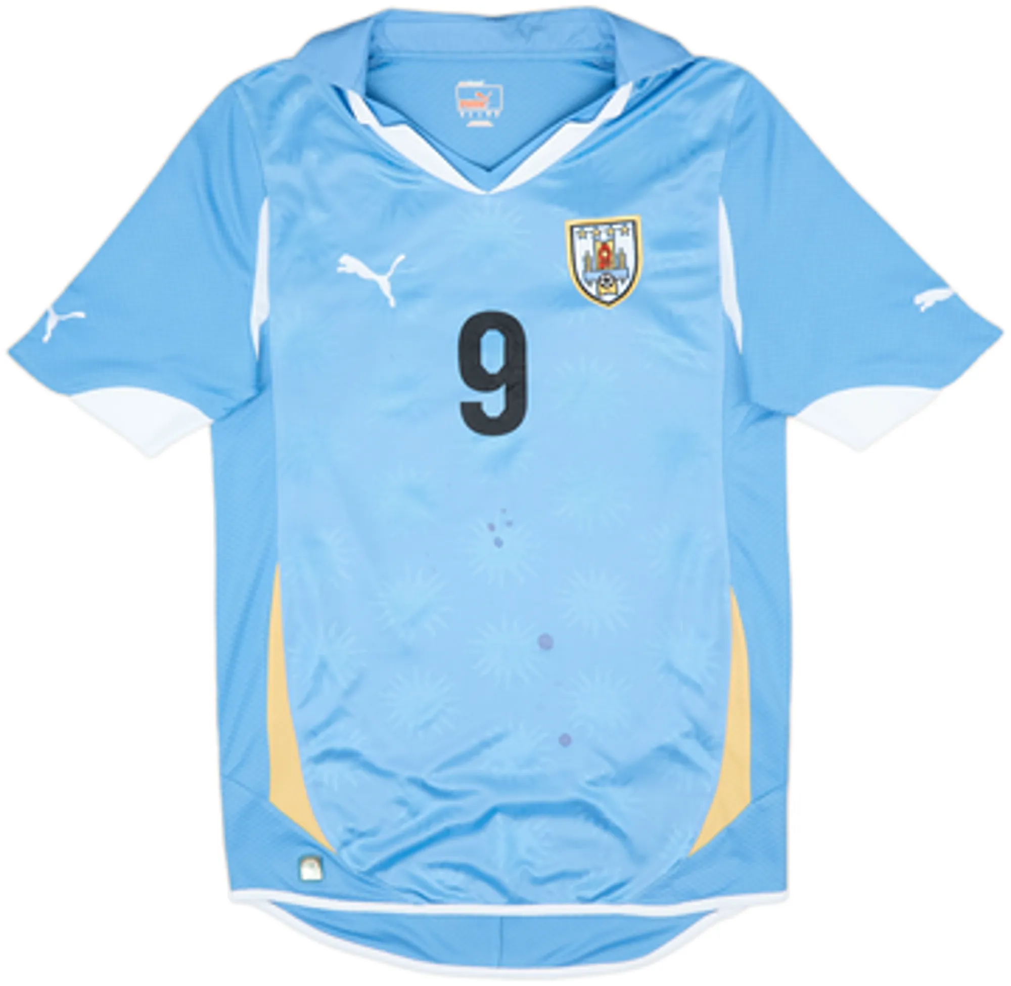 2010-12 Uruguay Home Shirt Suarez #9 - 5/10 - (S)