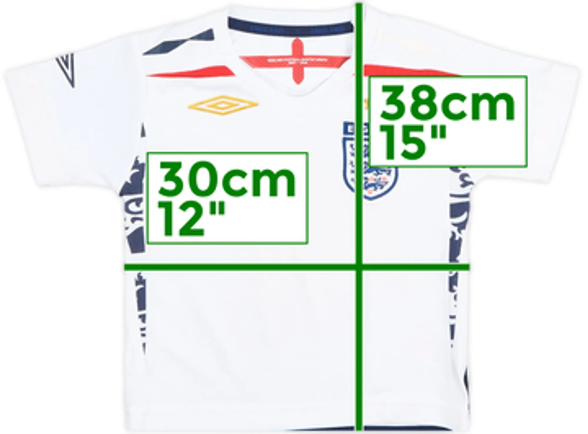 2007-09 England Home Shirt - 8/10 - (2-3 Years)