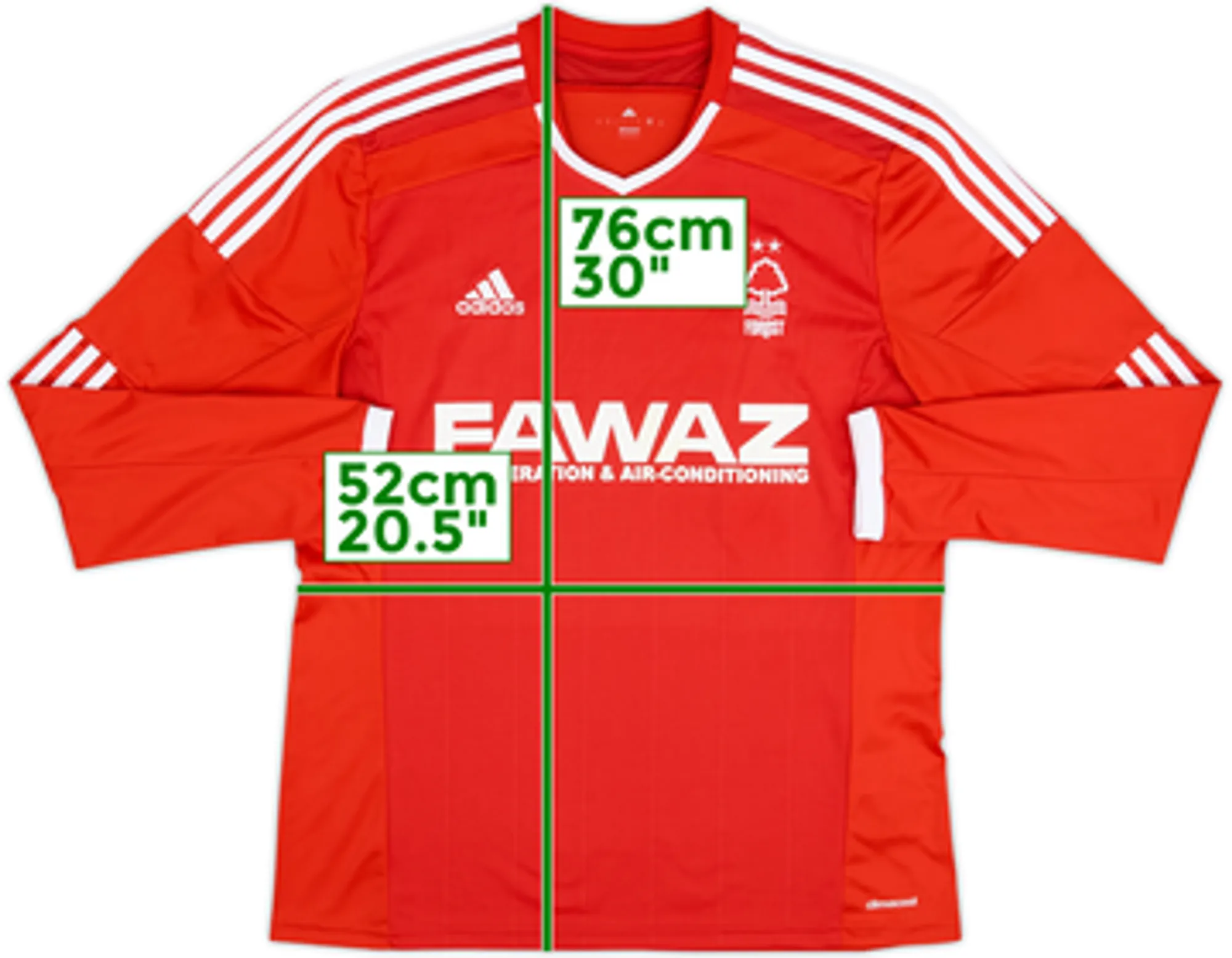 2014-15 Nottingham Forest Home L/S Shirt - 8/10 - (L)