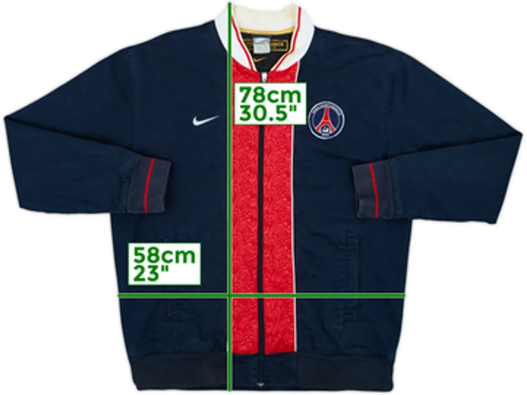 2007-08 Paris Saint-Germain Nike Football Classics Track Jacket - 7/10 - (L)