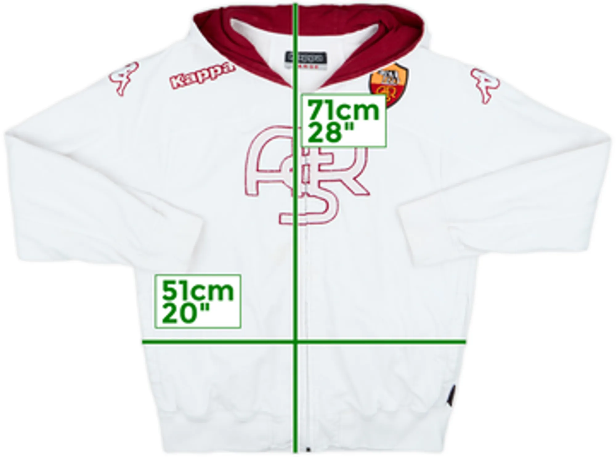 2011-12 Roma Kappa Hooded Track Jacket - 5/10 - (L)