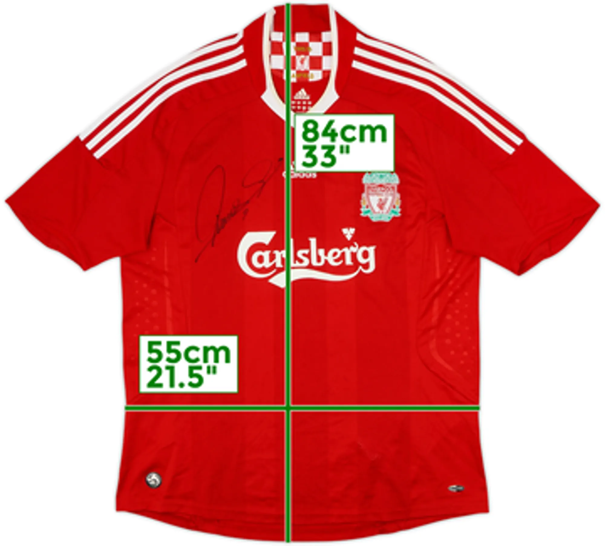 2008-10 Liverpool Signed Home Shirt - 5/10 - (L)